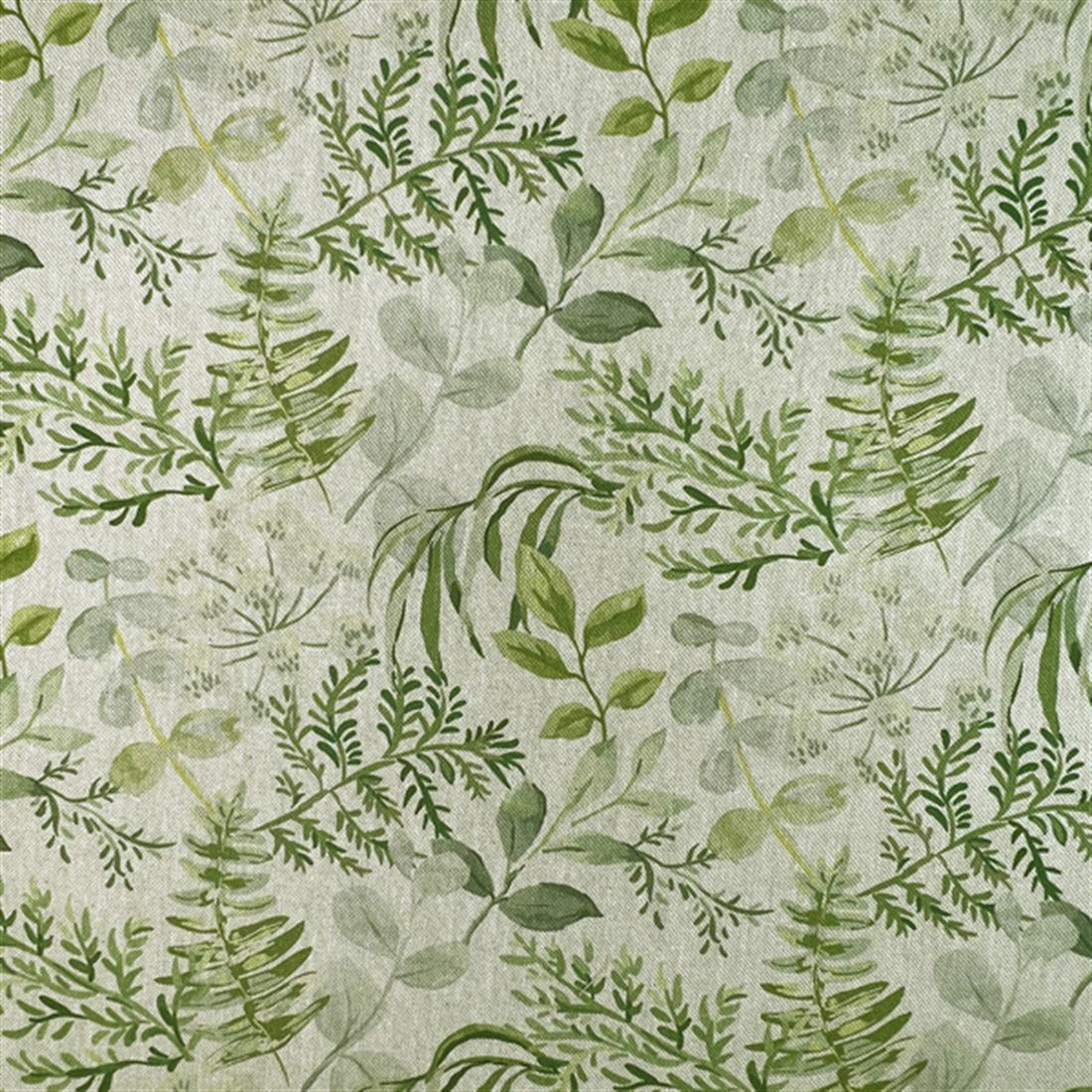 Natural Linen Printed Canvas Fabric
