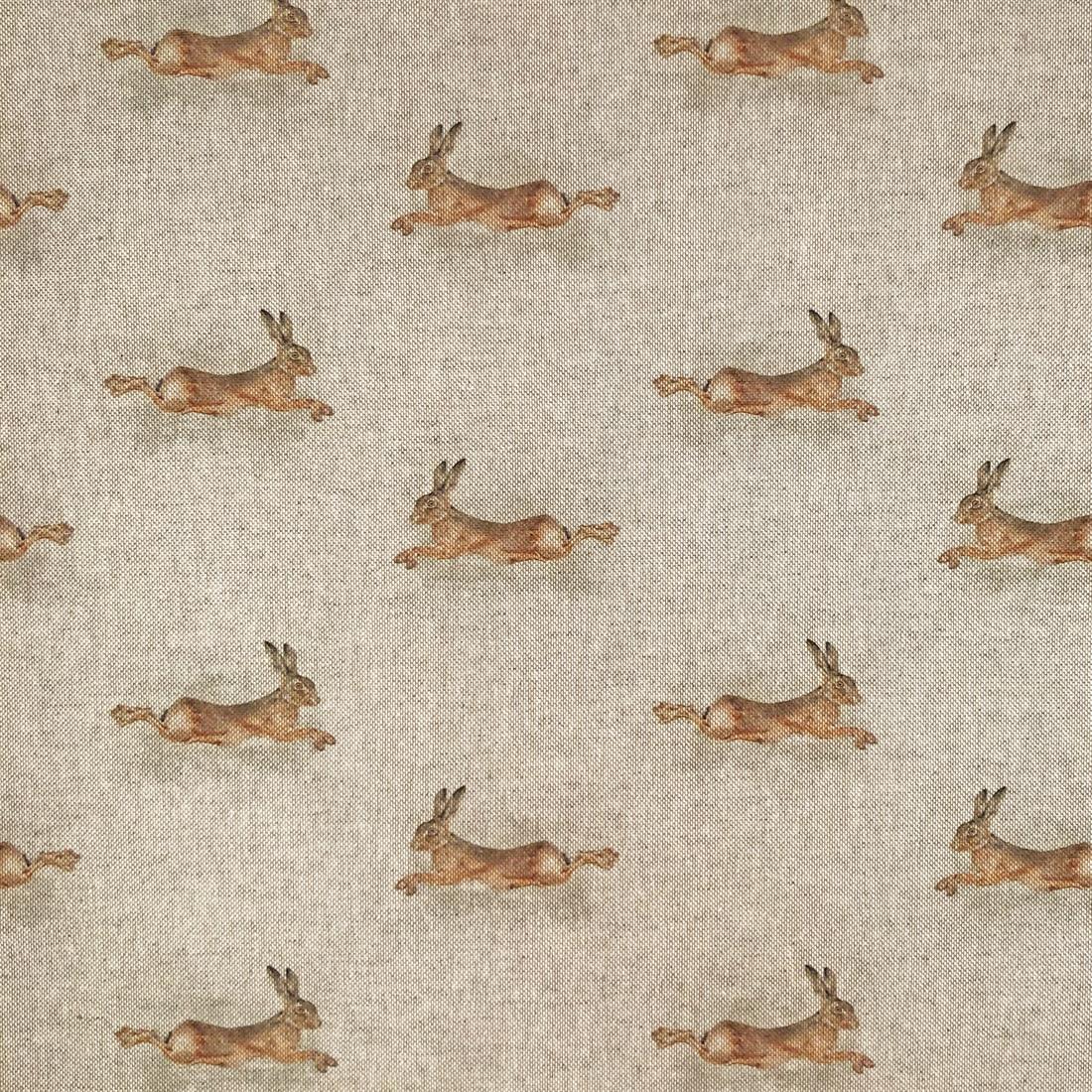 Metre Digital Print Linen Leaping Hare