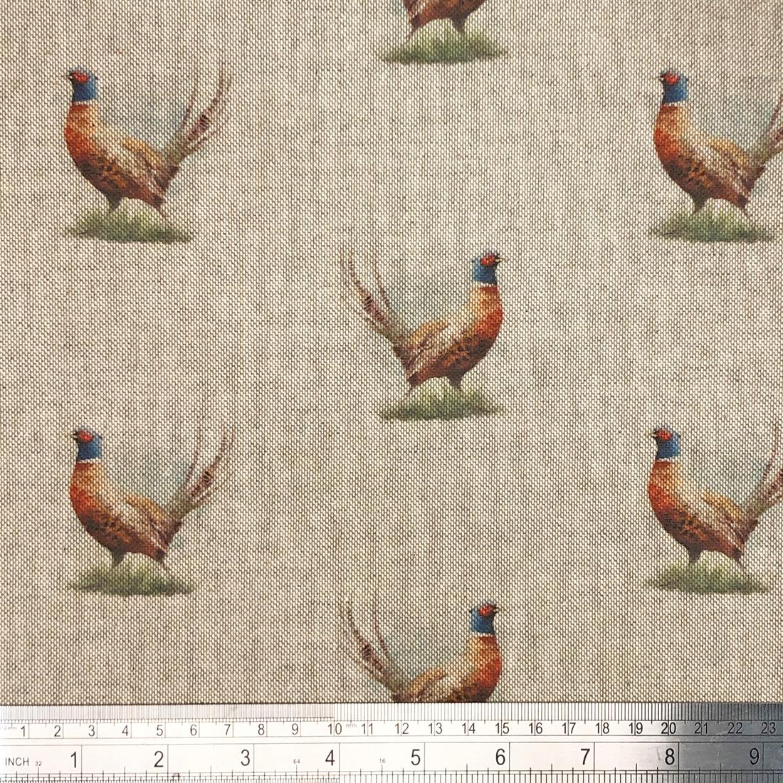 Metre Digital Print Linen Pheasant