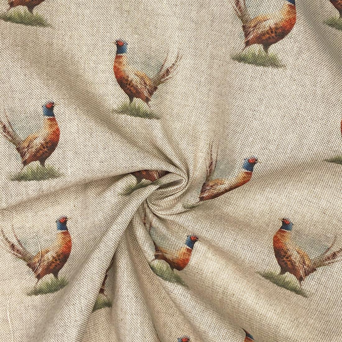 Metre Digital Print Linen Pheasant