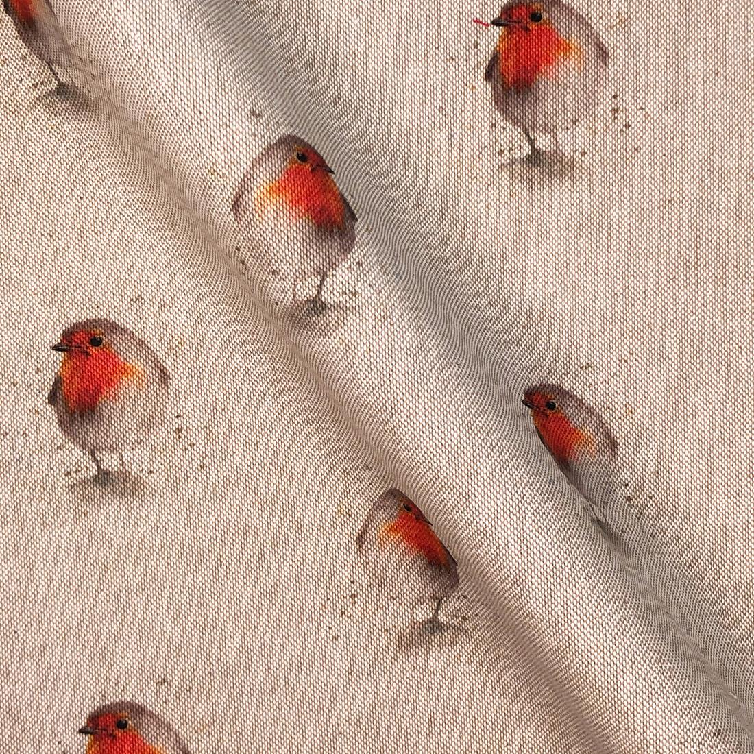 Metre Digital Print Linen Robins