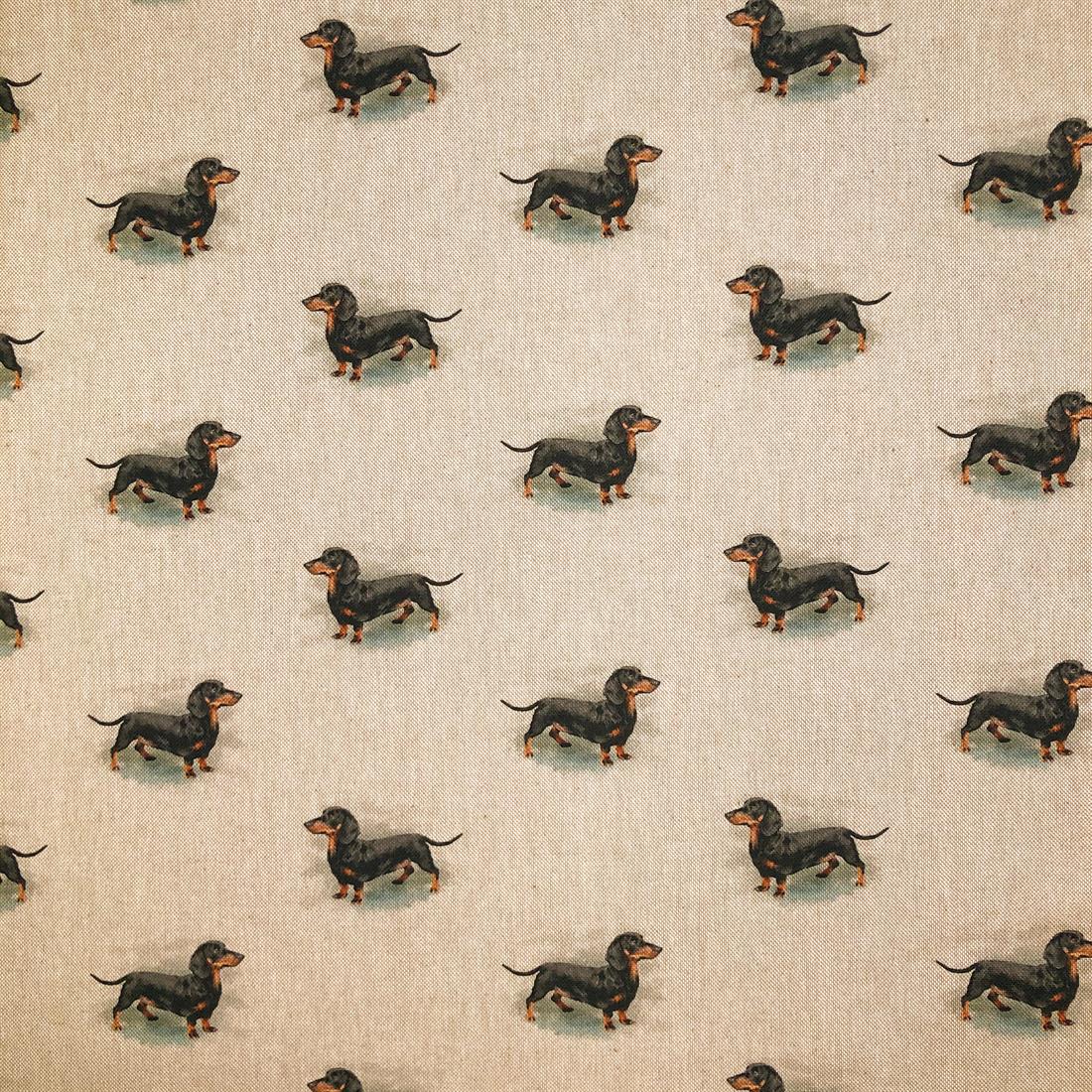 Metre Digital Print Linen Dachsund