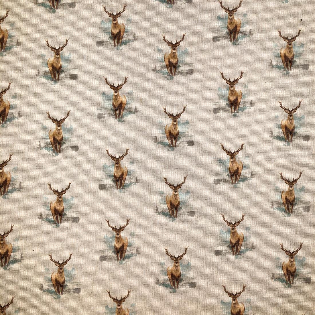 Metre Digital Print Linen Stags
