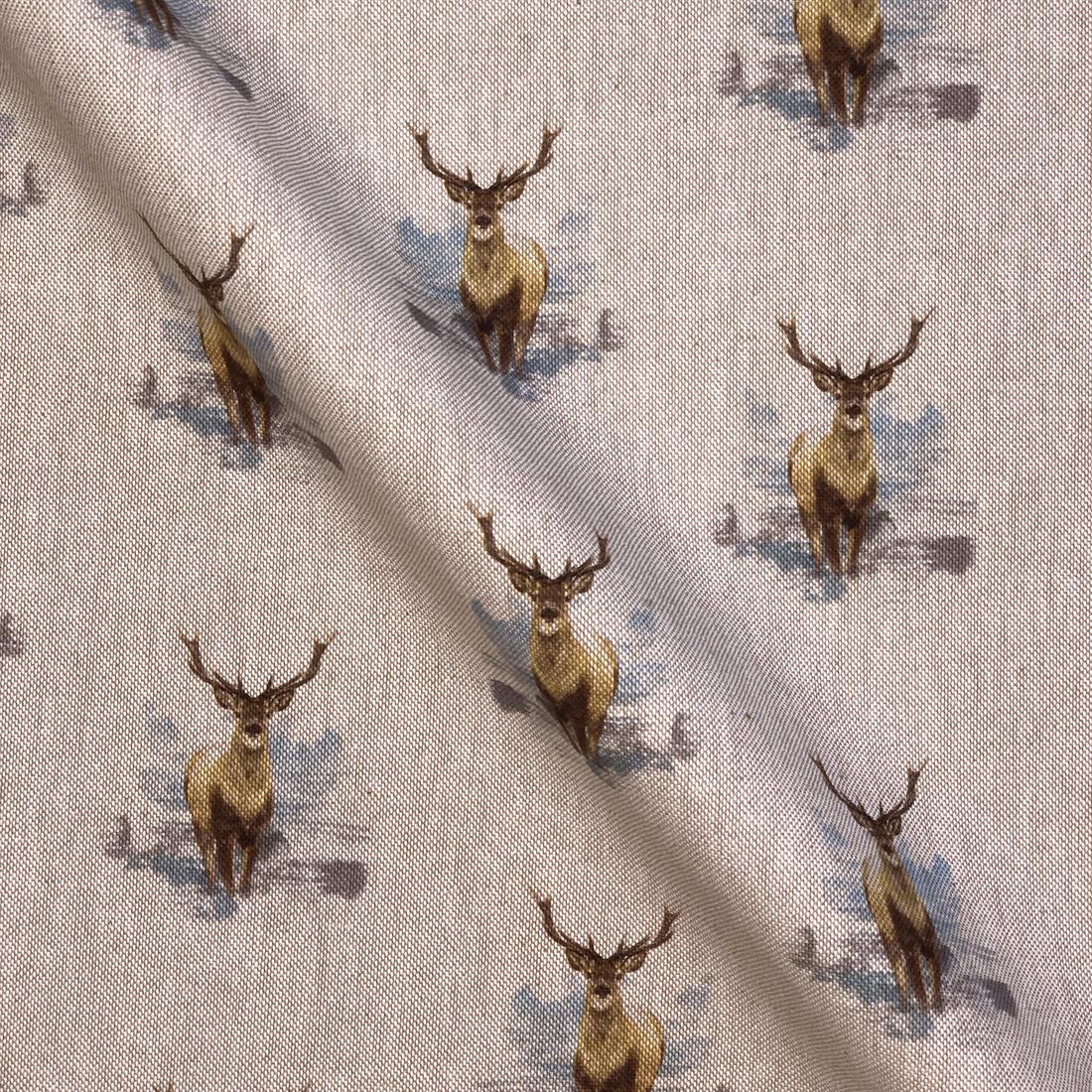 Metre Digital Print Linen Stags