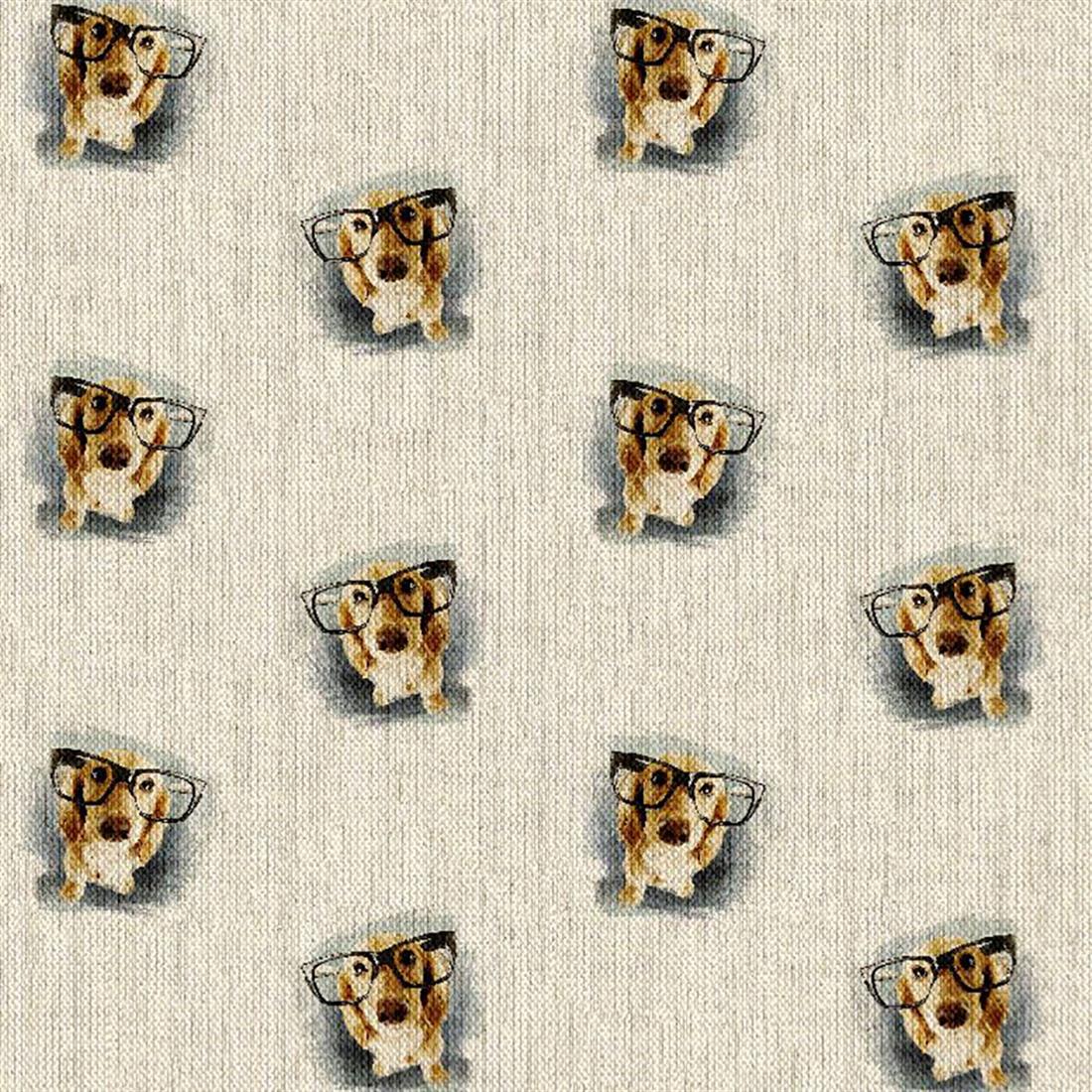 All Over Digital Print Linen Dachshund