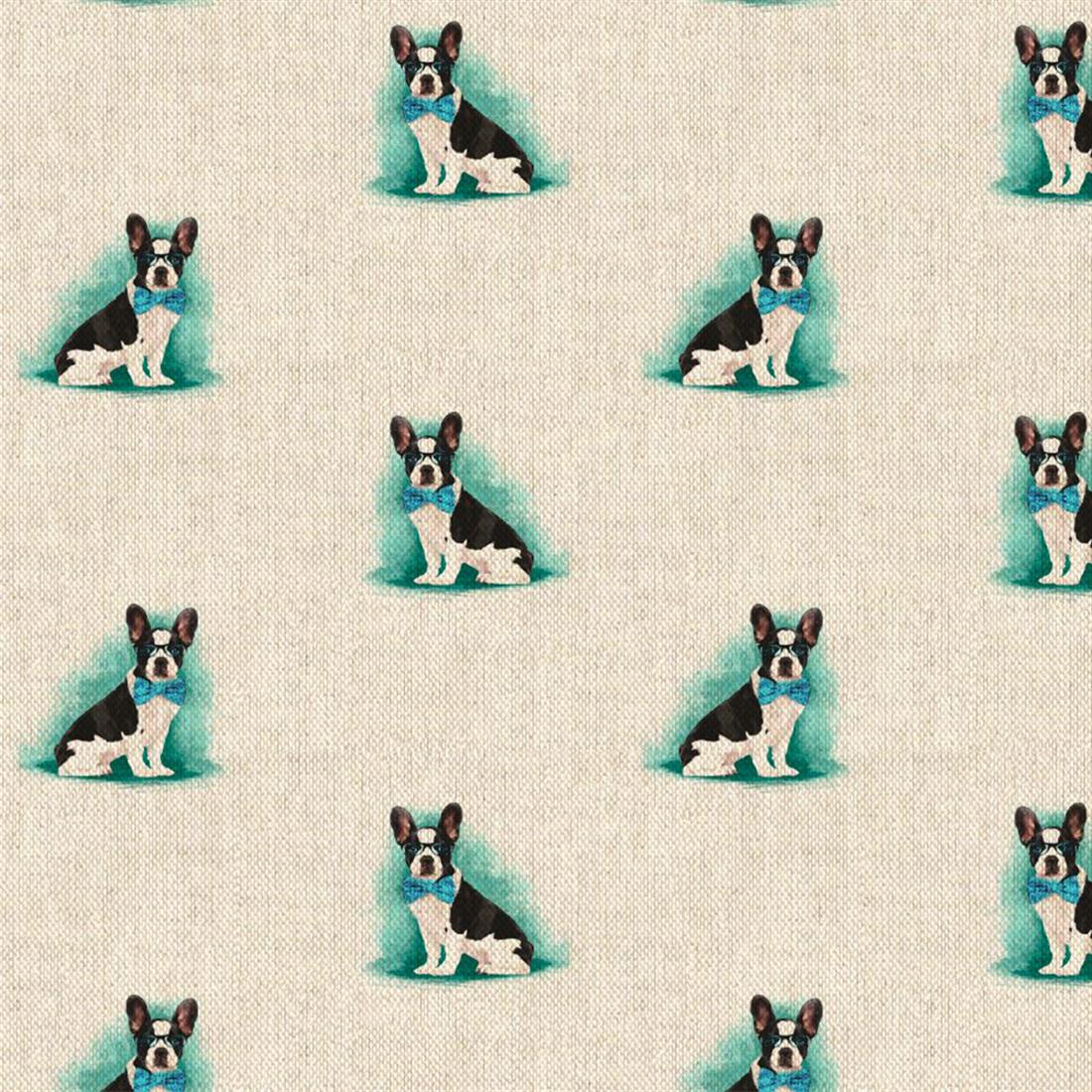 All Over Digital Print Linen French Bull Dog