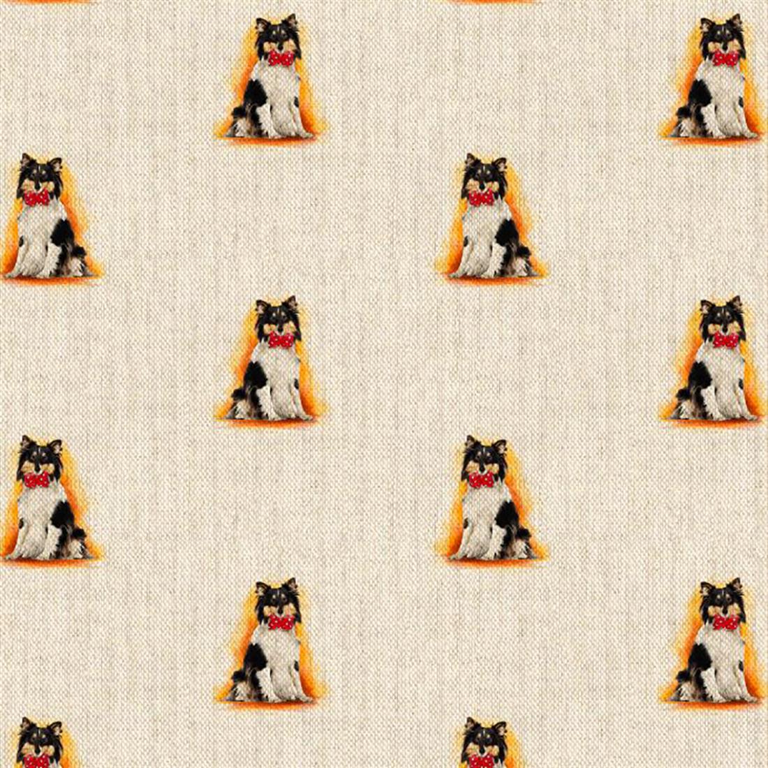 All Over Digital Print Linen Sheep Dog