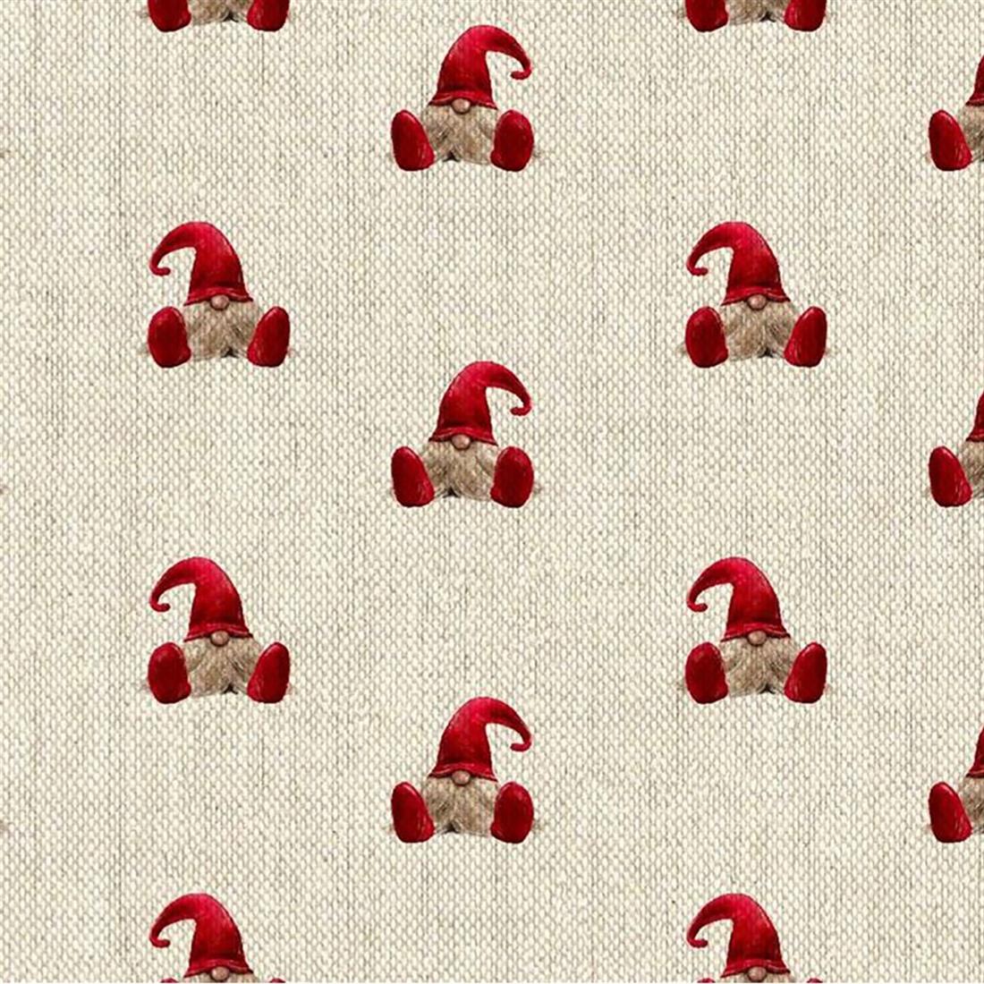 Metre Digital Print Linen Gonk Red