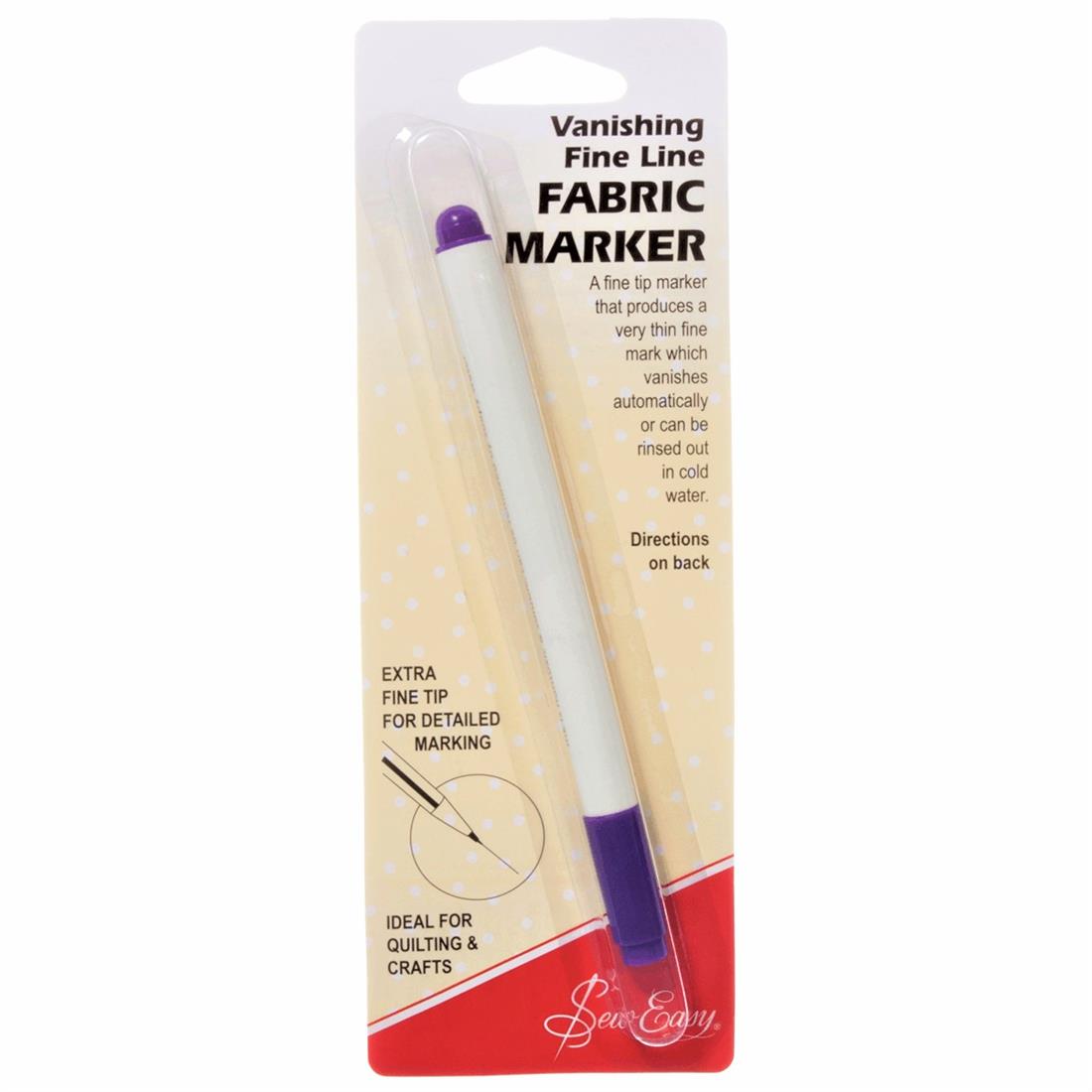 Embroidered Fabric Marker: Vanishing