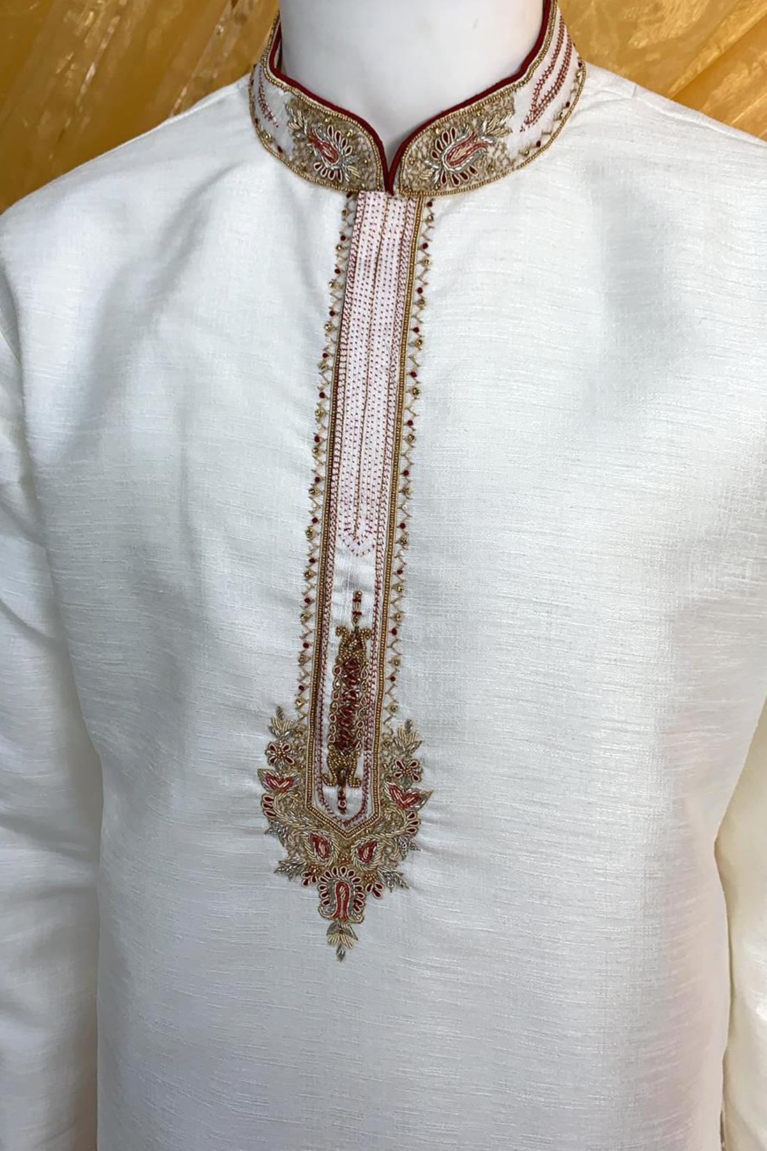 Ivory Mens Kurta Pajama