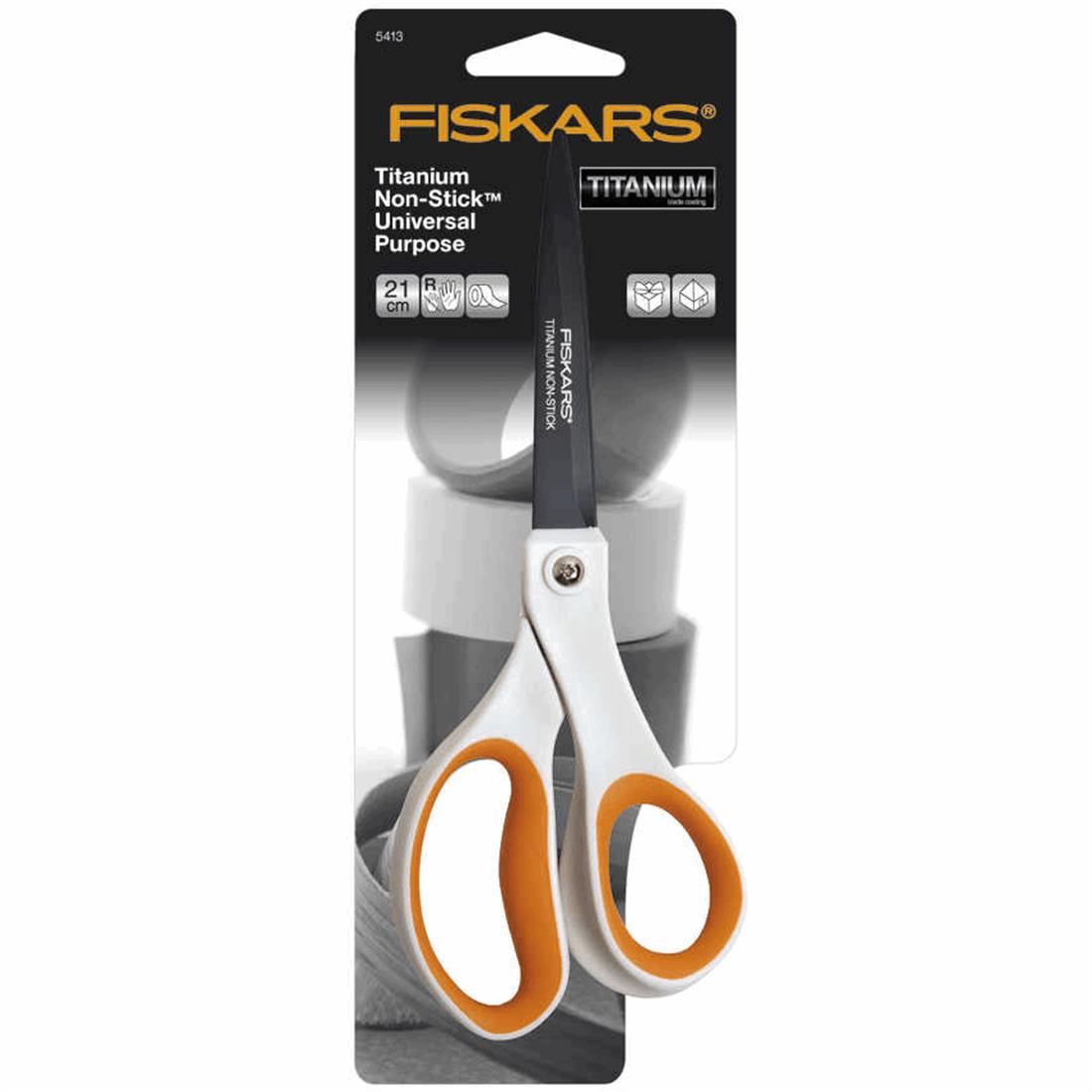 Fiskars Titanium Non-Stick Universal-Purpose Scissors 21cm.