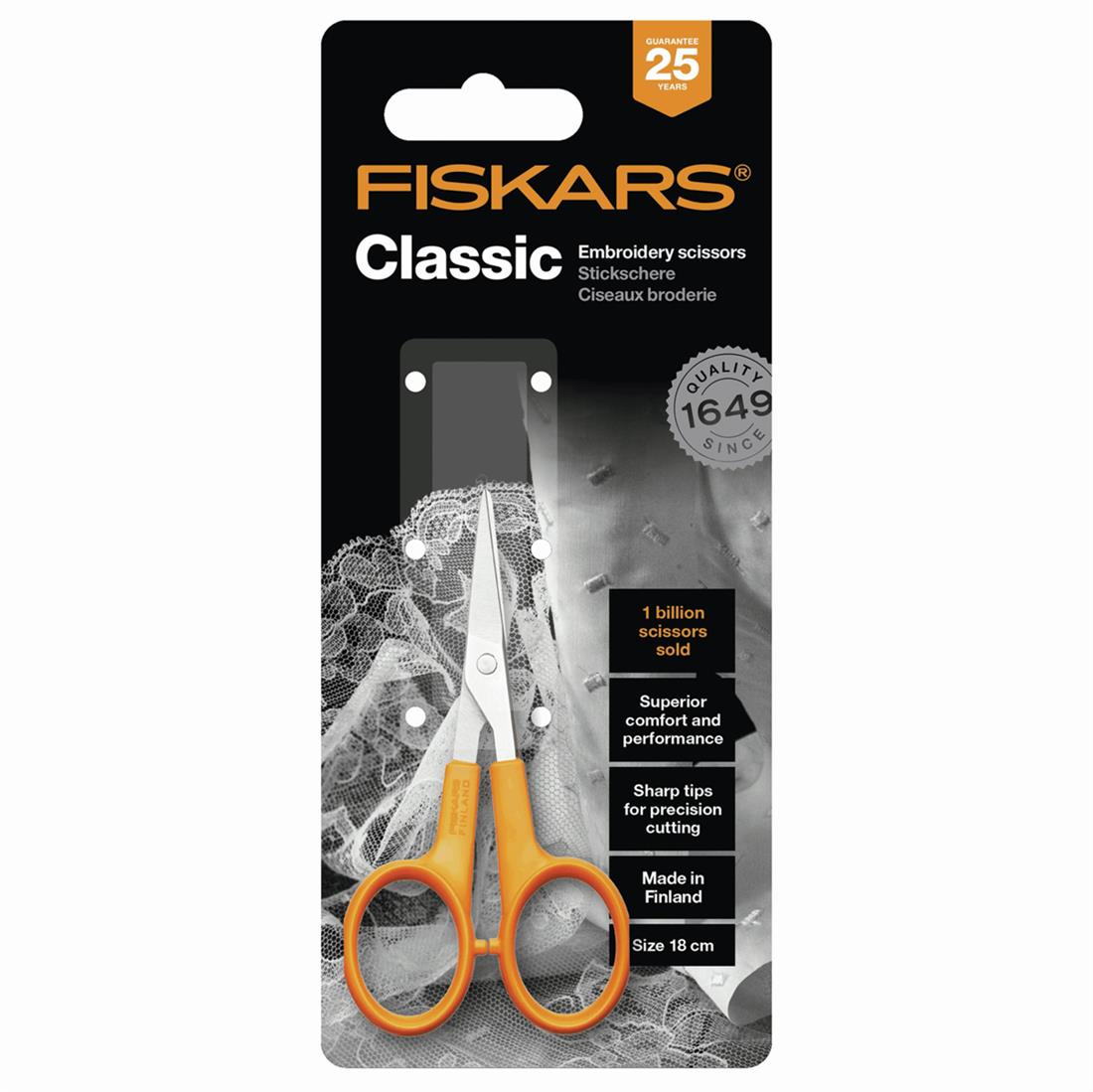Fiskars 4 Inch Embroidery Scissors.