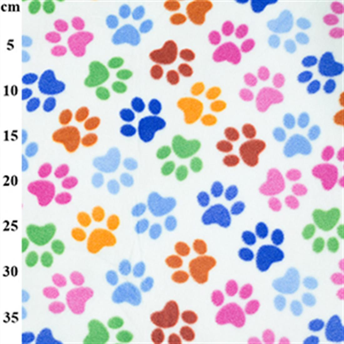 Cream Paws - Printed Anti-Pil Polar Fleece Fabric