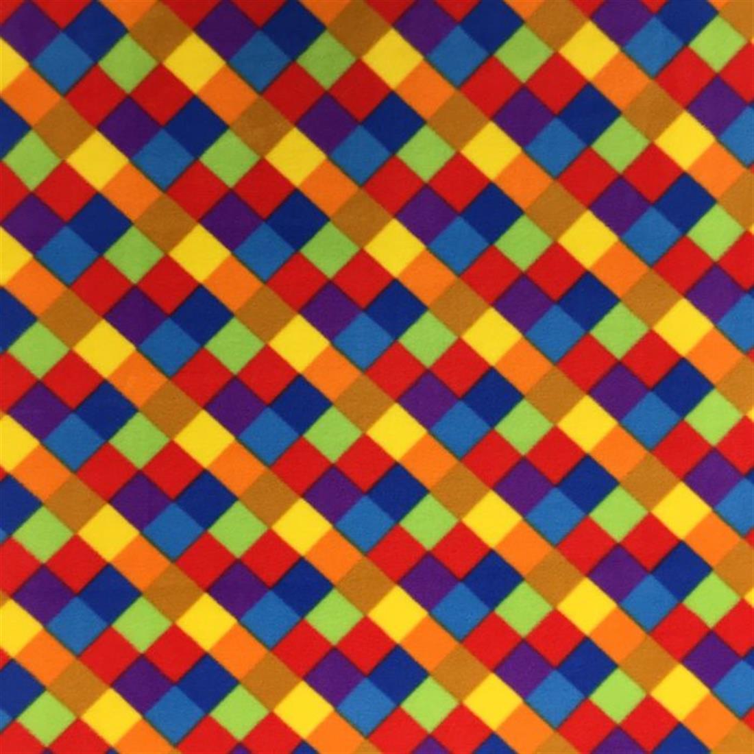 COL 1 Check - Printed Anti-Pil Polar Fleece Fabric