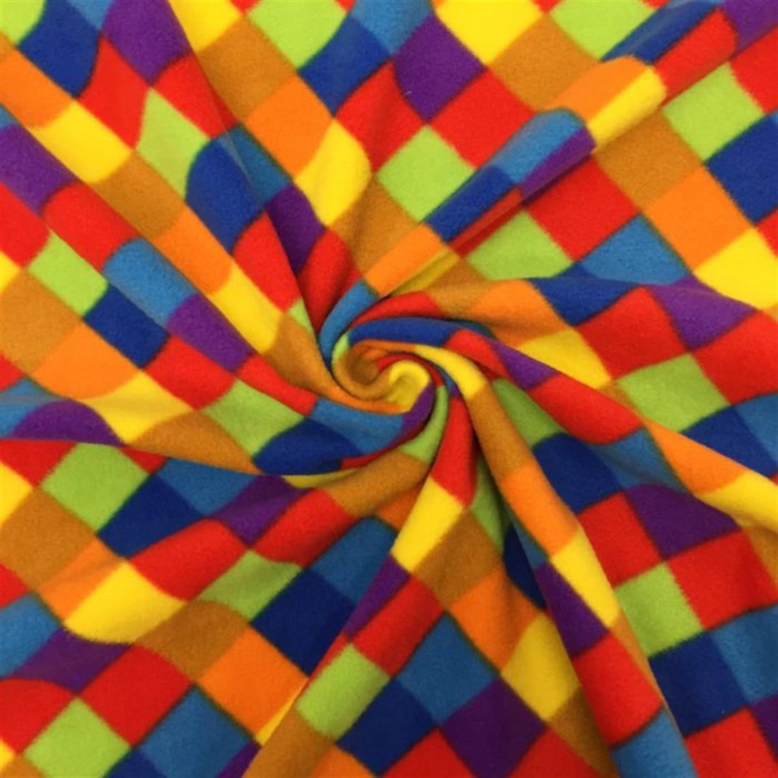 COL 1 Check - Printed Anti-Pil Polar Fleece Fabric