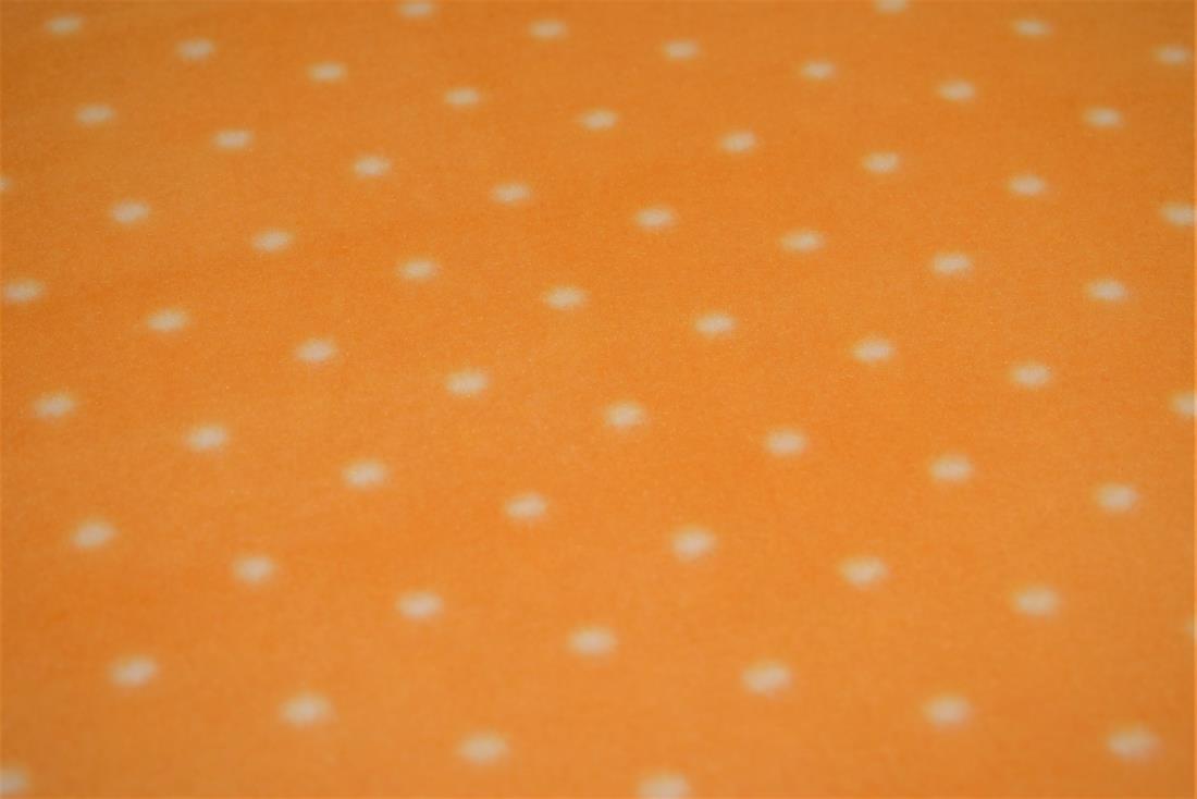 Orange Printed & White Spot