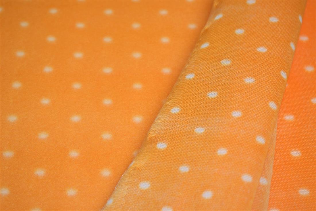 Orange Printed & White Spot