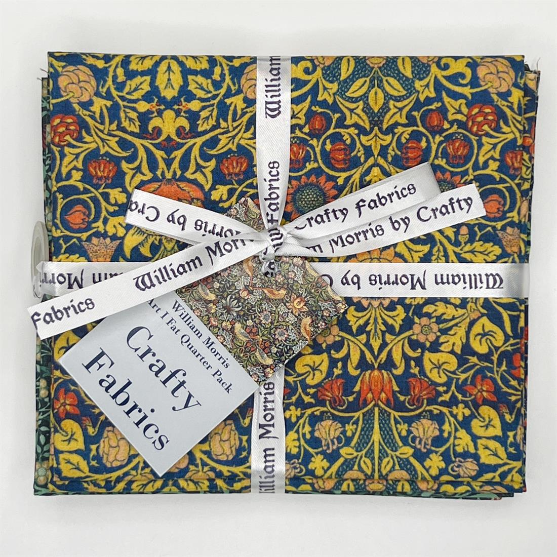 Multicolour Printed Cotton William Morris Fat Quarter Bundle