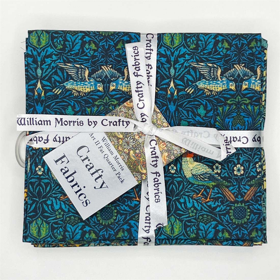 Multicolour Printed Cotton William Morris Fat Quarter Bundle