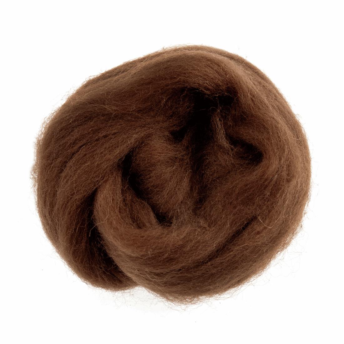 Fudge 10g Trimits Natural Wool Roving (Fudge)