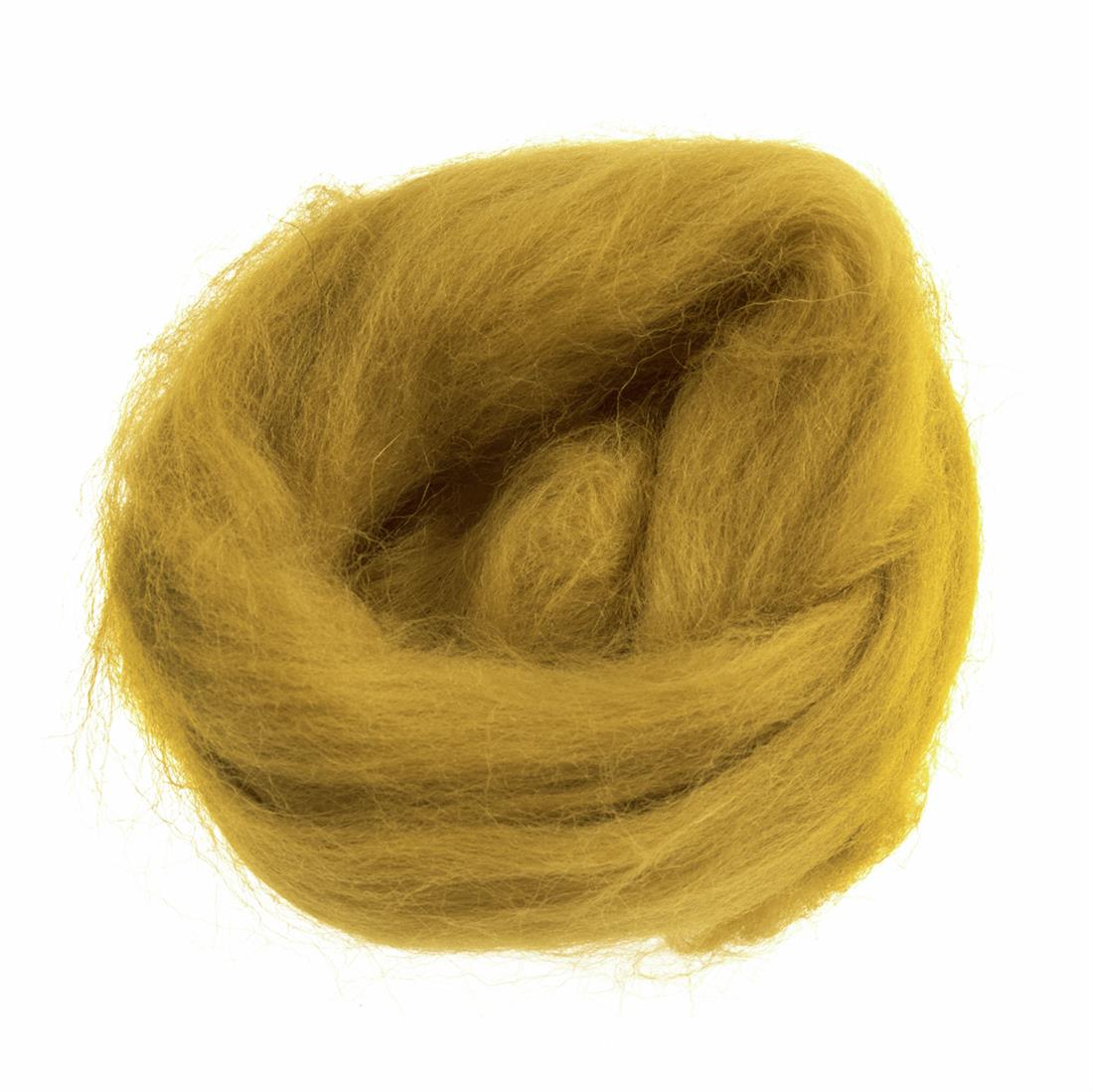 Mustard 10g Trimits Natural Wool Roving (Mustard)