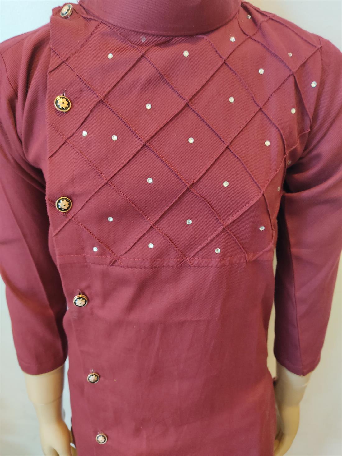 Maroon Boys Kurta Pajama