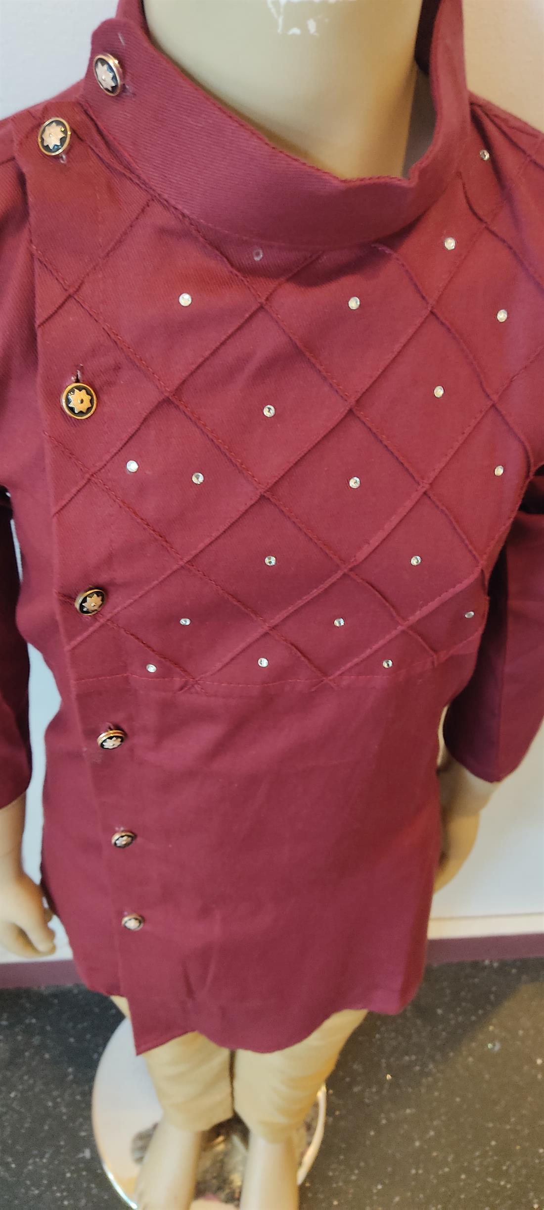 Maroon Boys Kurta Pajama