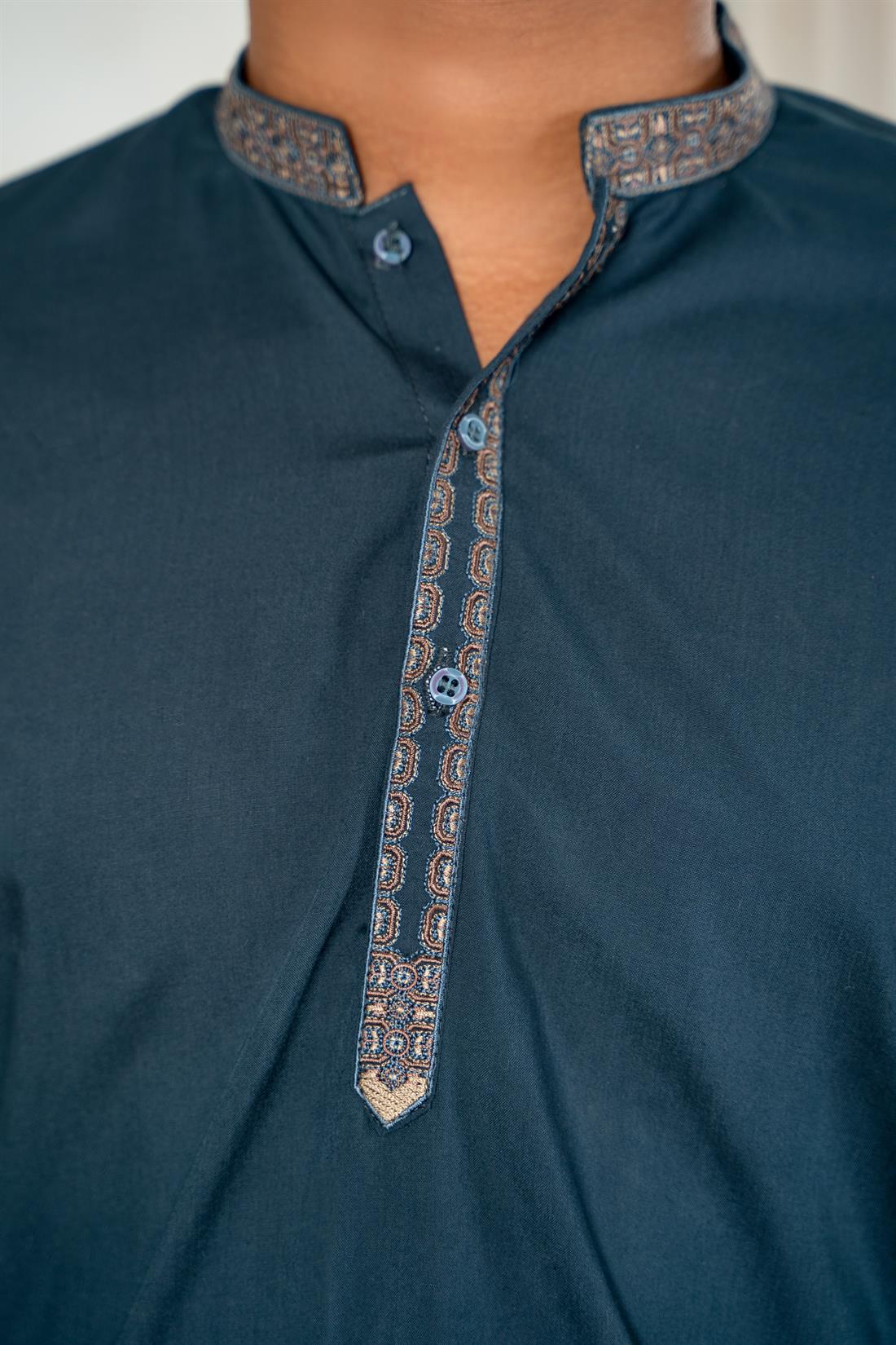 Teal Boys Shakwar Kameez