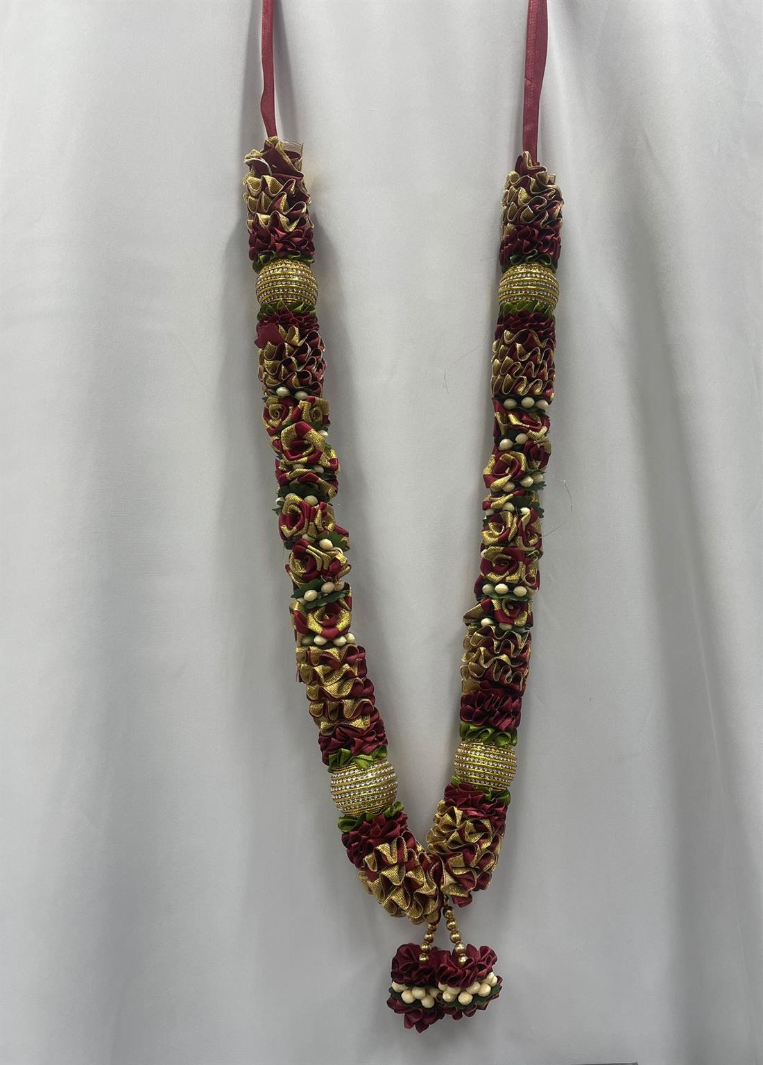 Maroon & Gold Wedding Mala