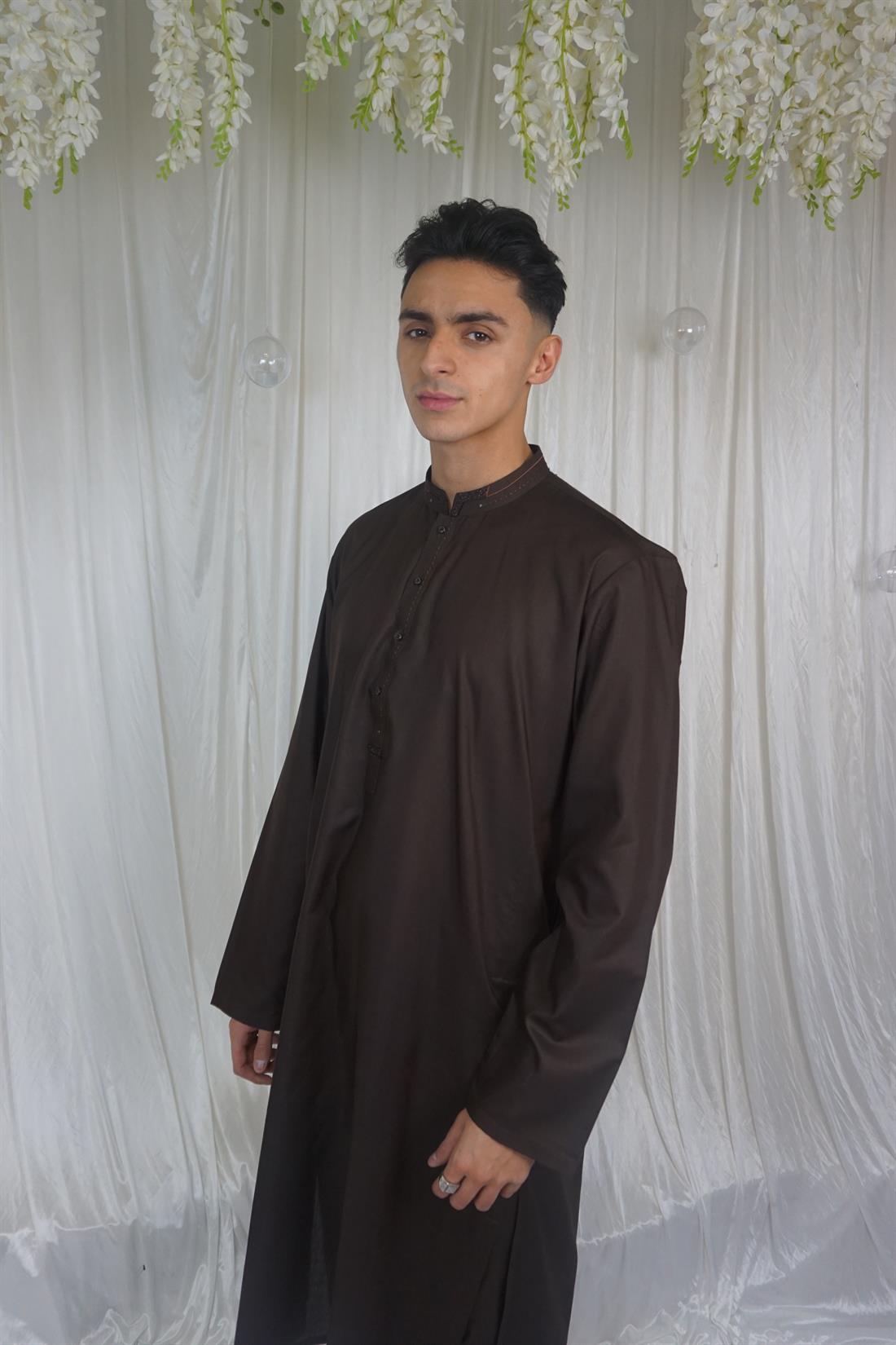 Chocolate Brown Mens Shalwar Kameez
