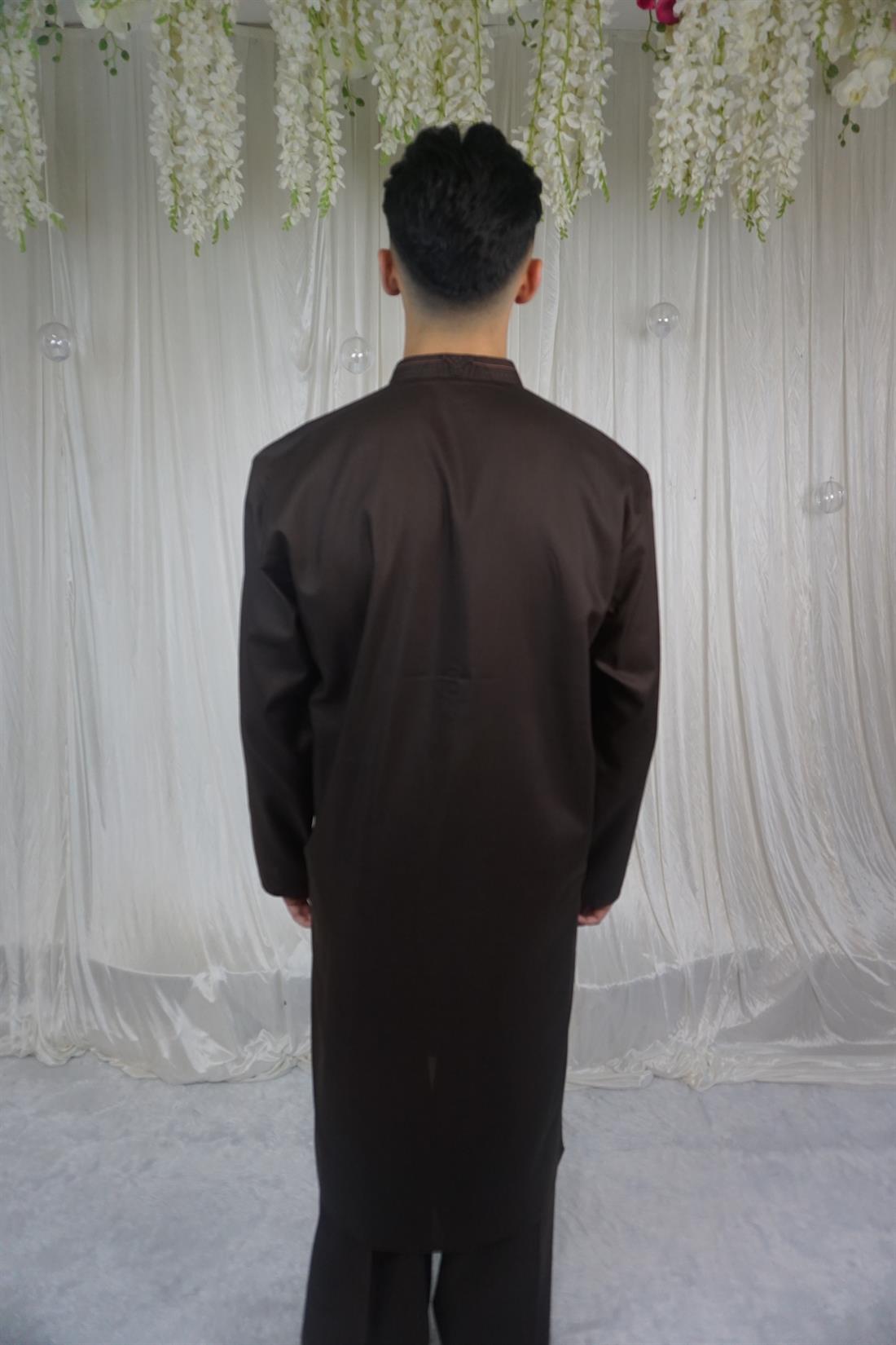 Chocolate Brown Mens Shalwar Kameez