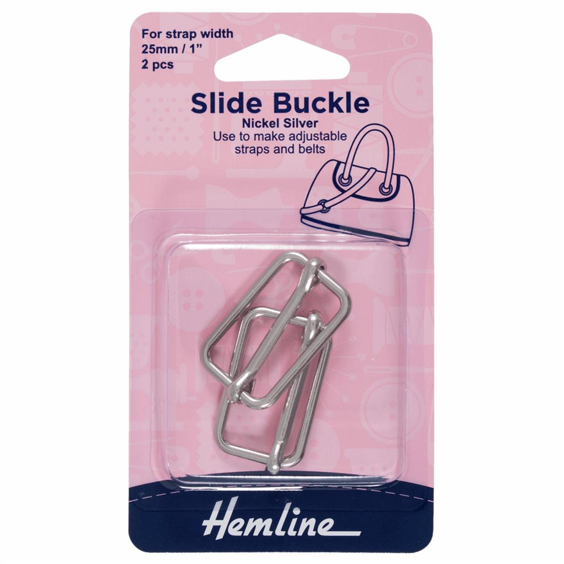 Nickel 25mm Slide Buckles