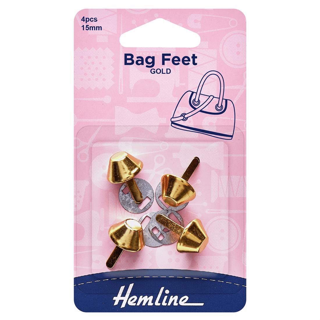 Gold 15mm Bag Feet