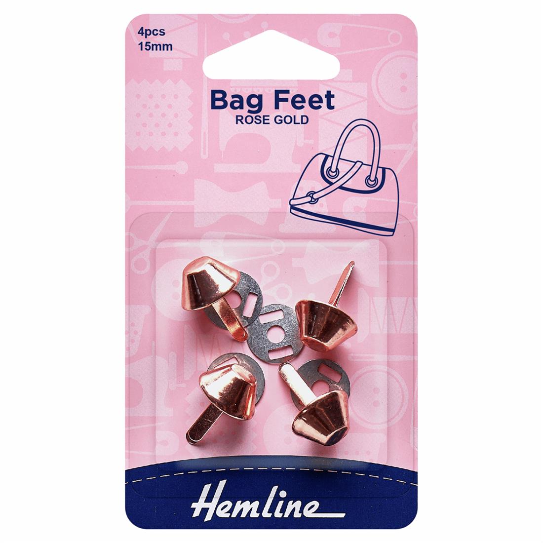 Rose Gold 15mm Bag Feet