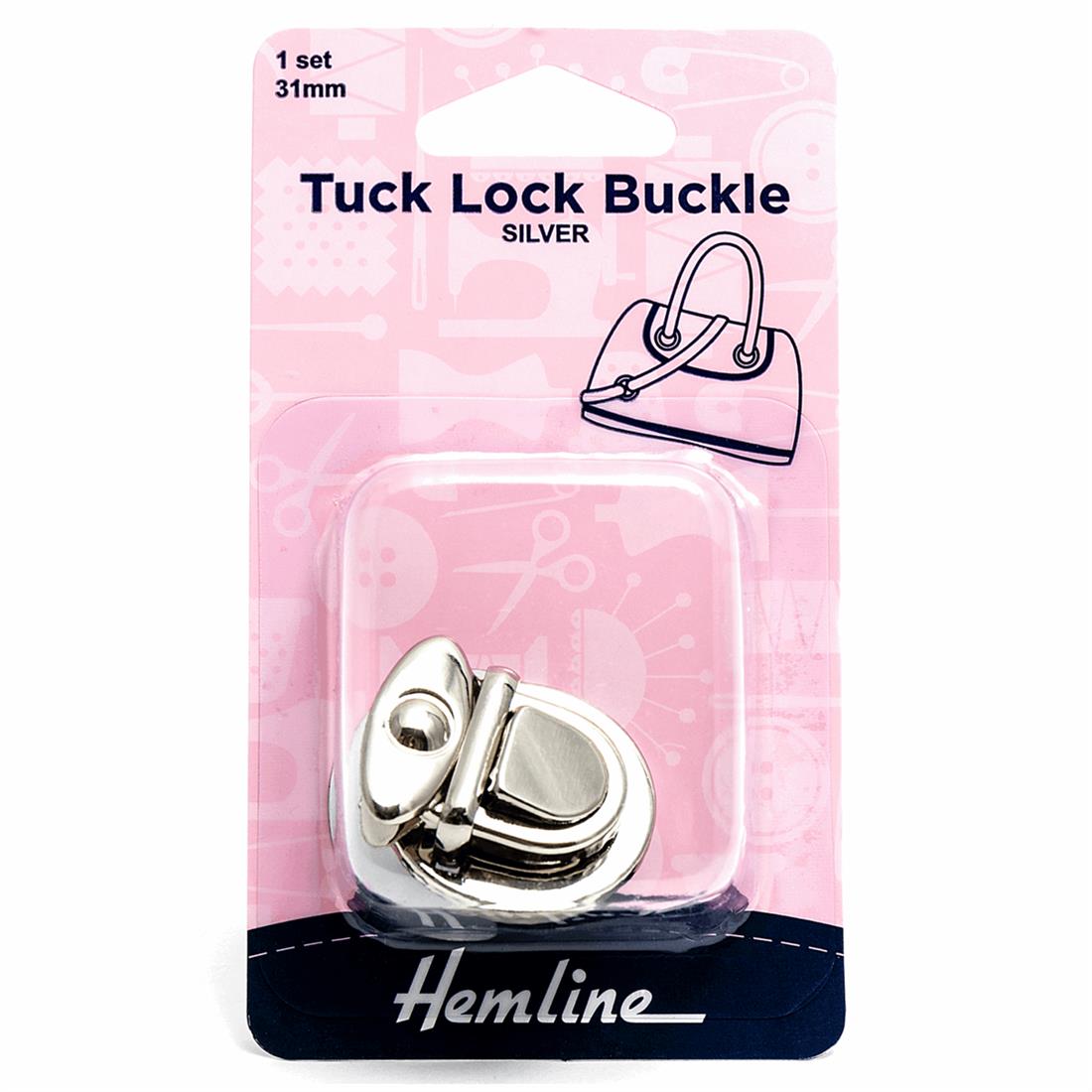 Nickel 31mm Tuck Lock Buckle