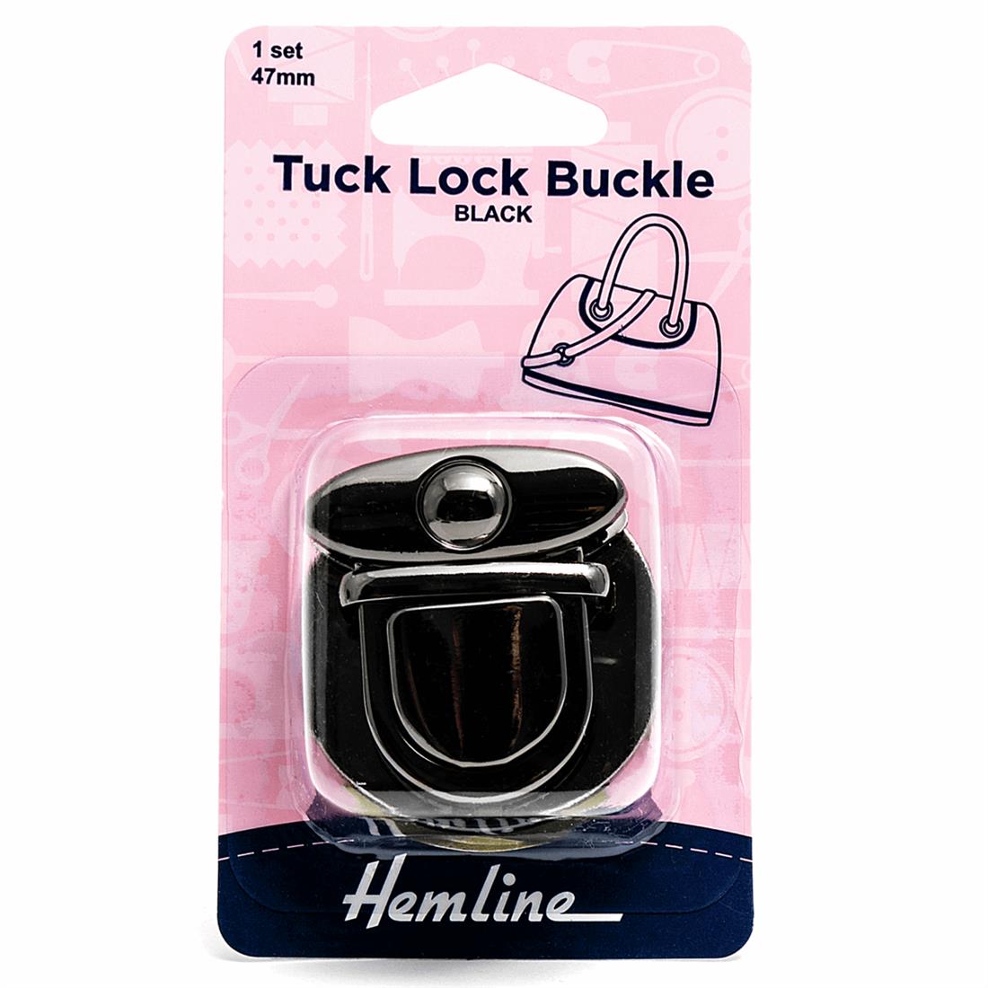 Nickel Black 47mm Tuck Lock Buckle