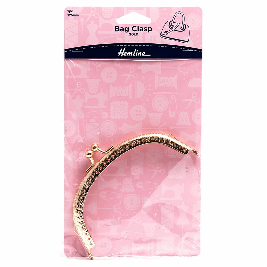 Gold 125mm Bag Clasp