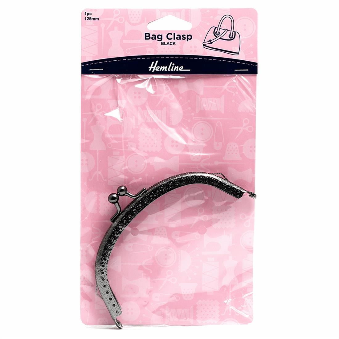 Nickel Black 125mm Bag Clasp