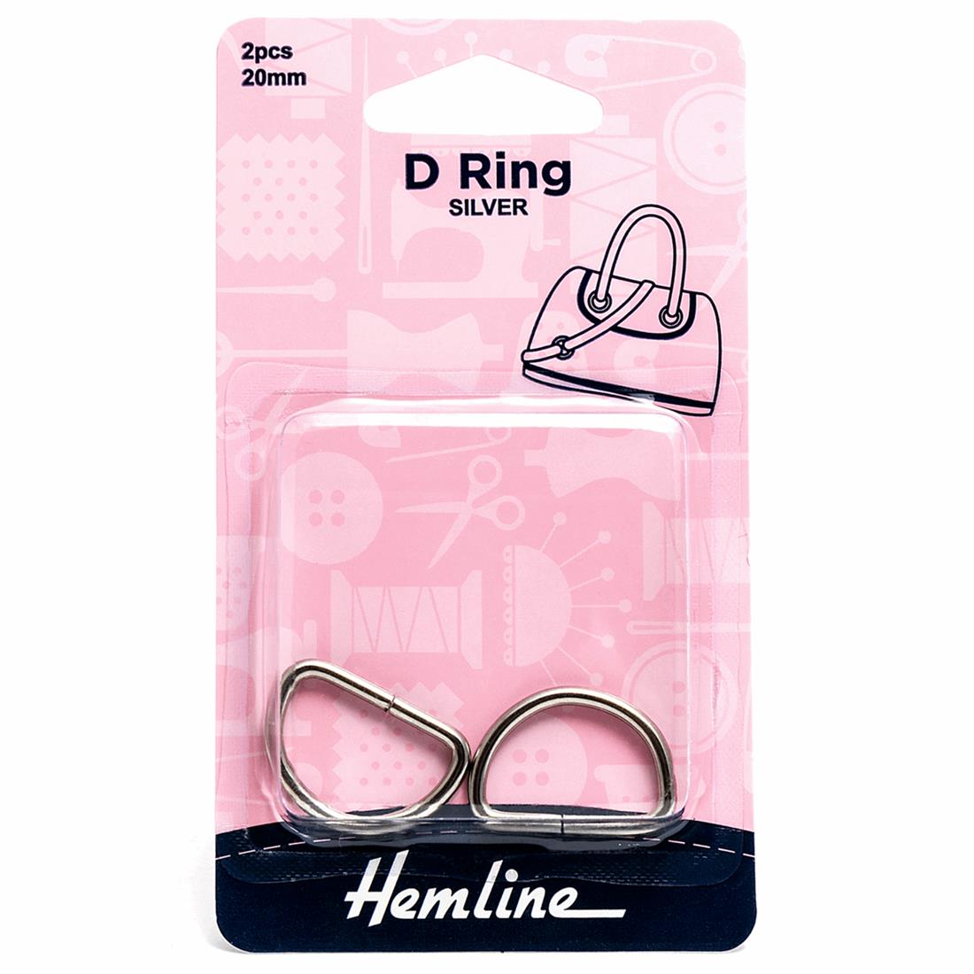 Nickel 20mm D Ring