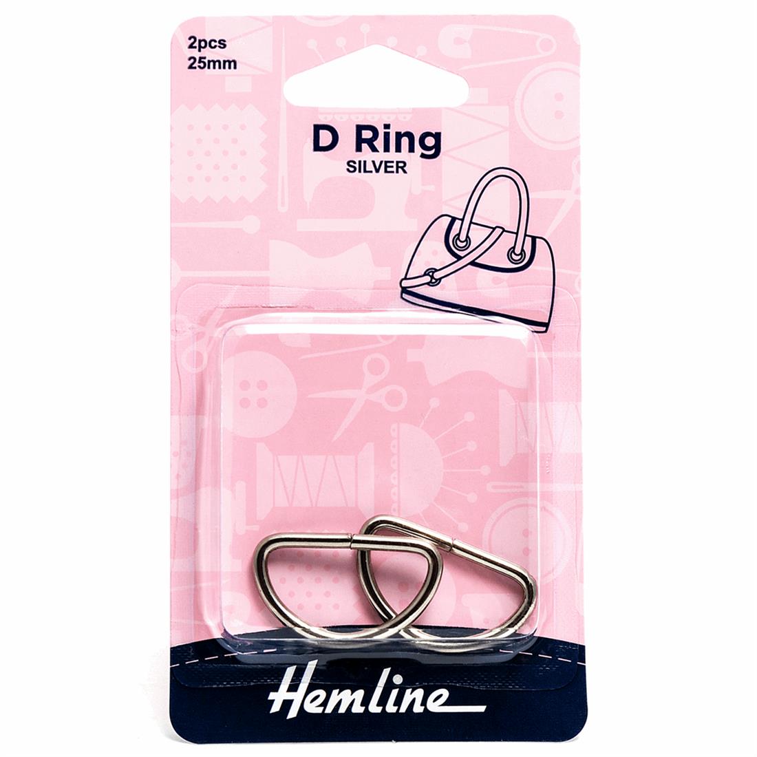 Nickel 25mm D Ring