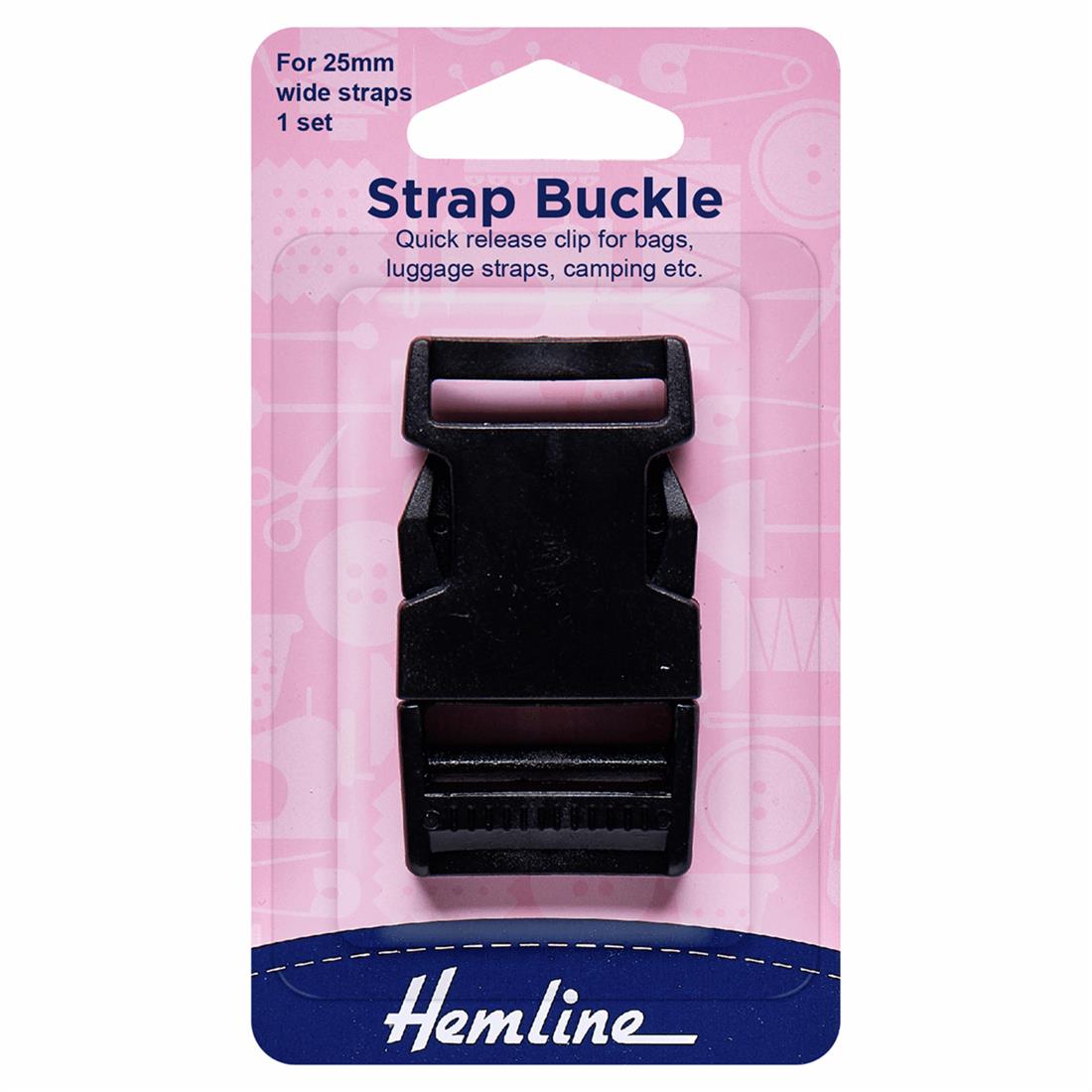 Black 25mm Strap Buckle