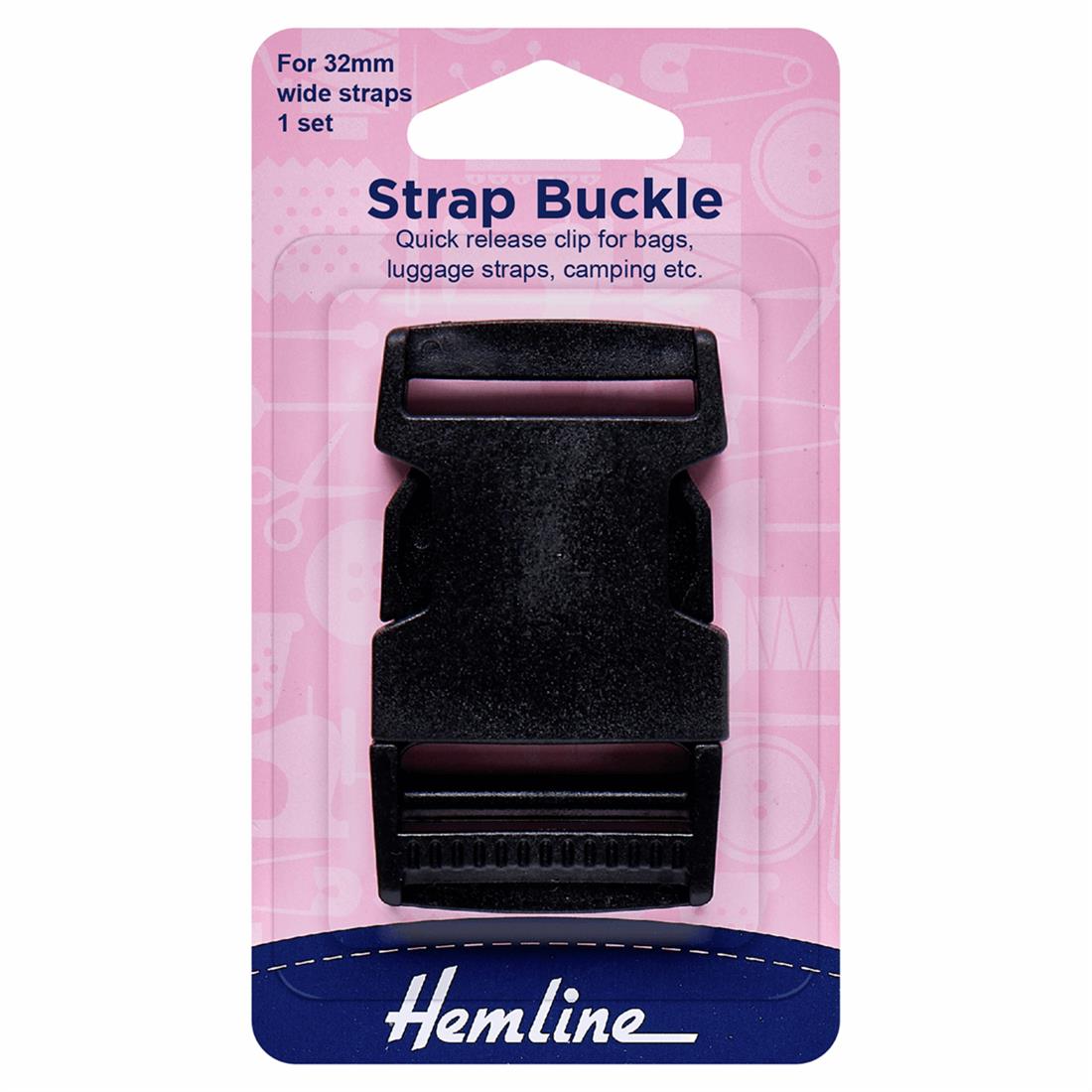 Black 32mm Strap Buckle