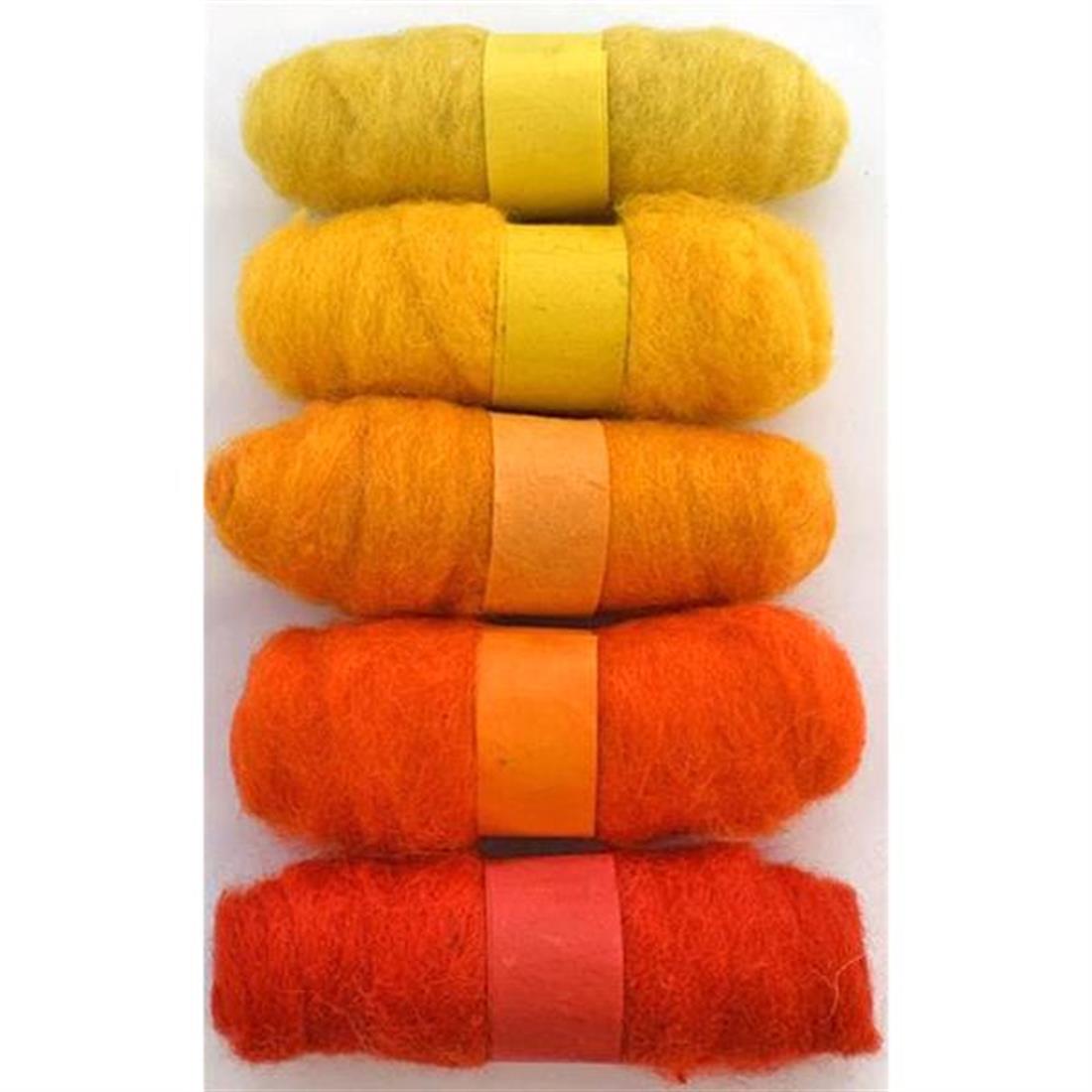 Yellows 100g Felting Fibre Wool Roving (Yellows)
