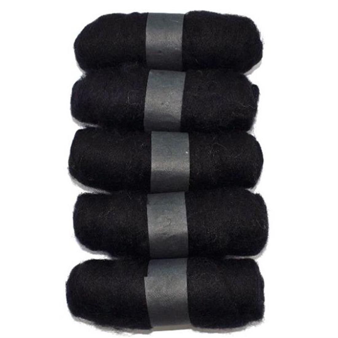 Blacks 100g Felting Fibre Wool Roving (Blacks)