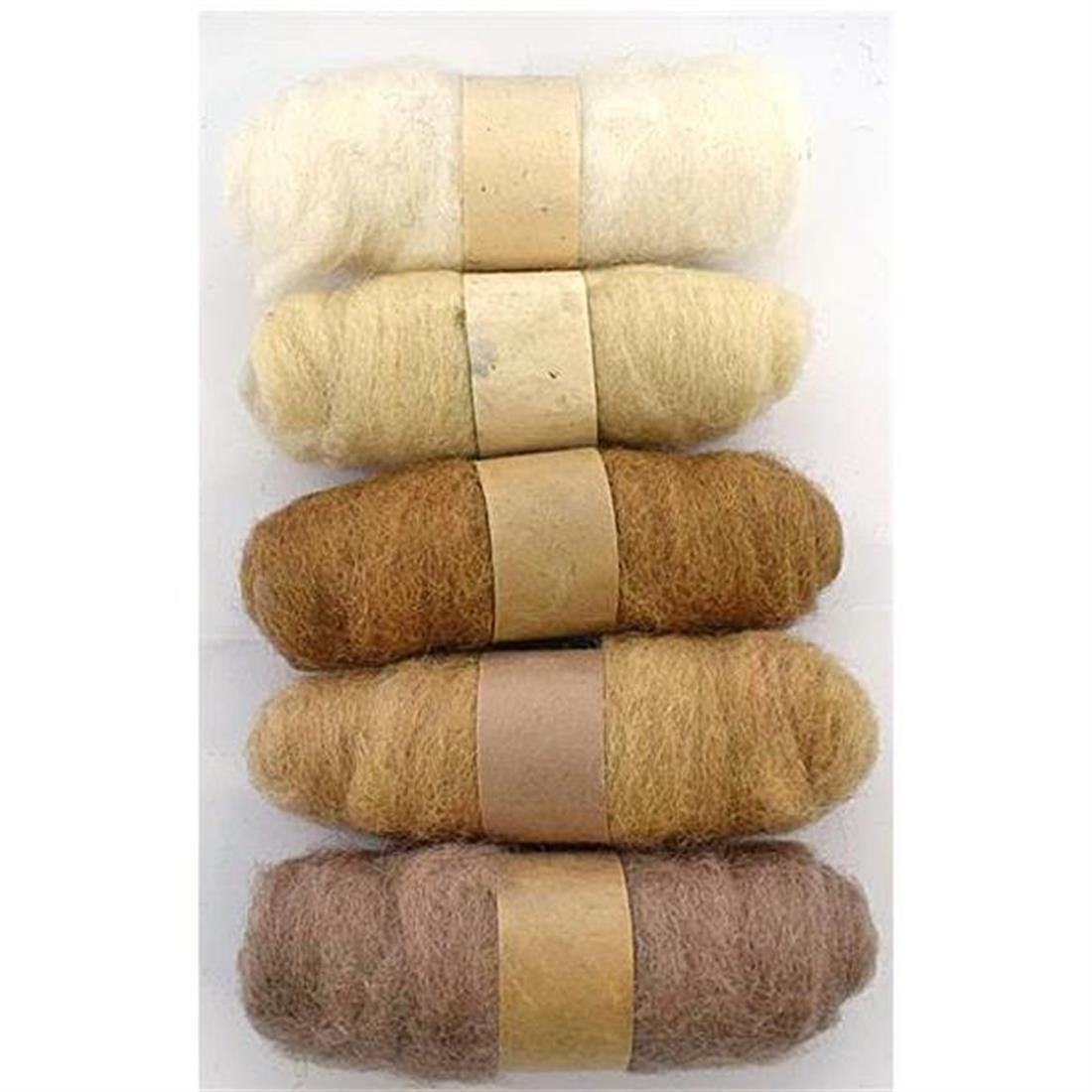 Browns 1 100g Felting Fibre Wool Roving (Browns)