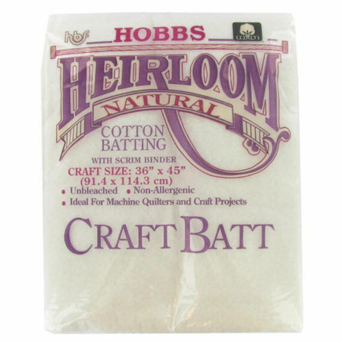 Hobbs Heirloom Cotton Scrim: 36in X 45in (Craft Size)