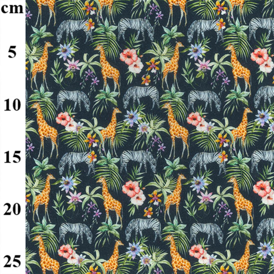 Navy Printed Cotton Fabrics