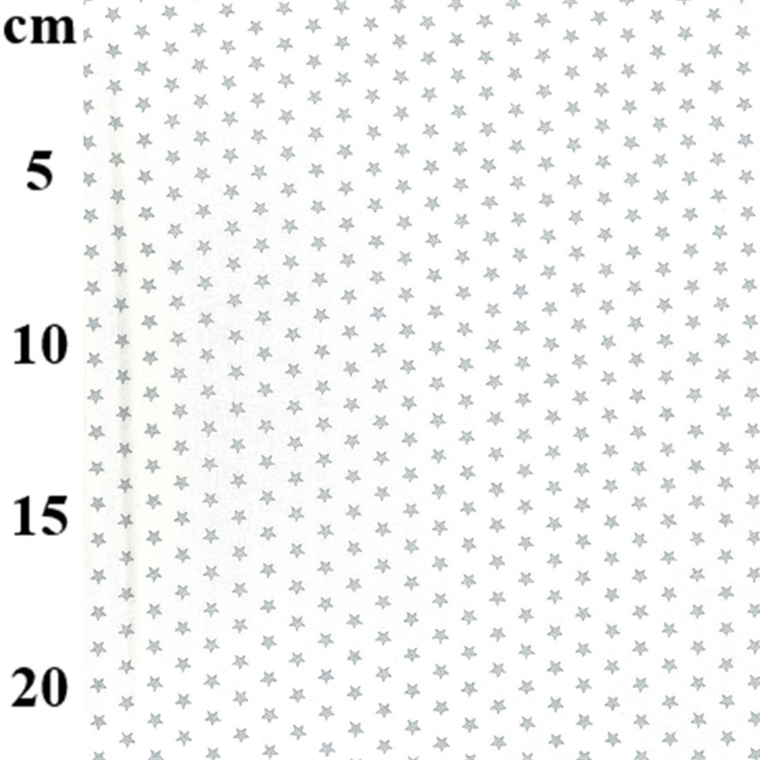 White & Silver Printed Cotton Fabrics