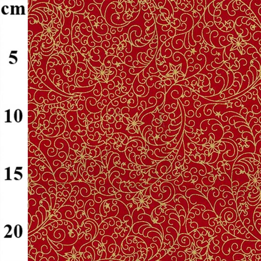 RED & Gold Printed Cotton Christmas