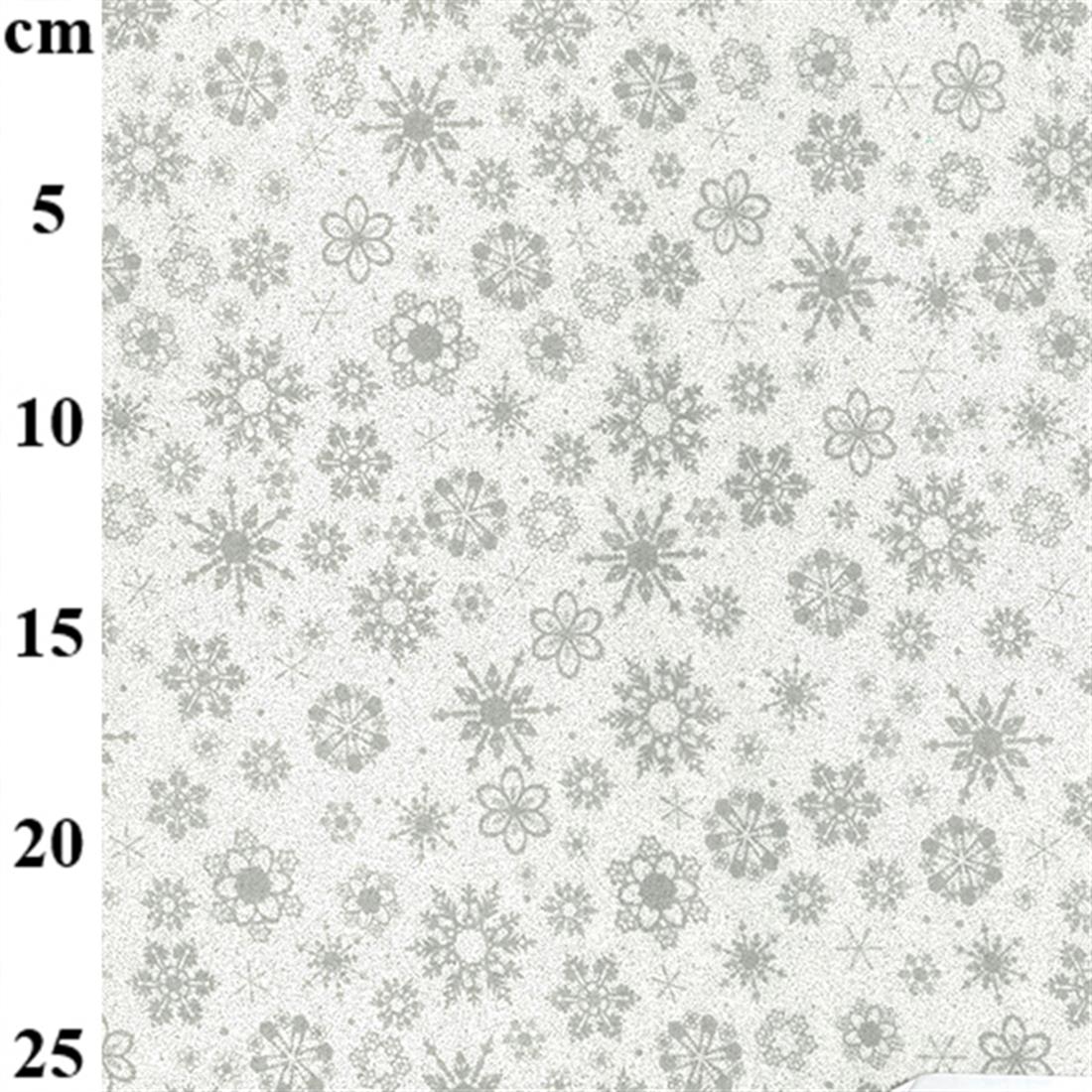 White Xmas Printed Craft Cotton Poplin Fabric Dressmaking Quilting